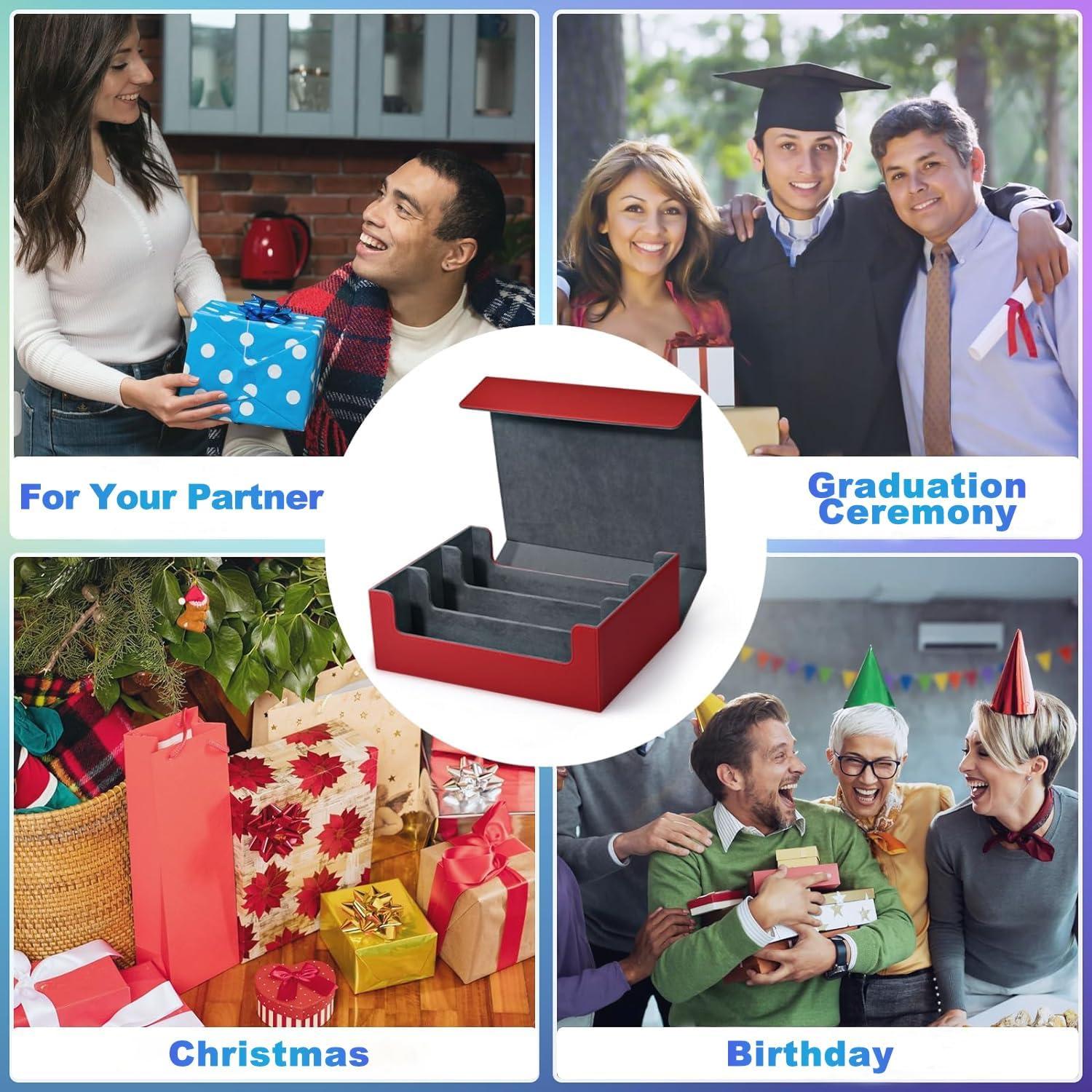 Caja de Almacenamiento de Cartas UAONO 1800+ Cartas Rojo