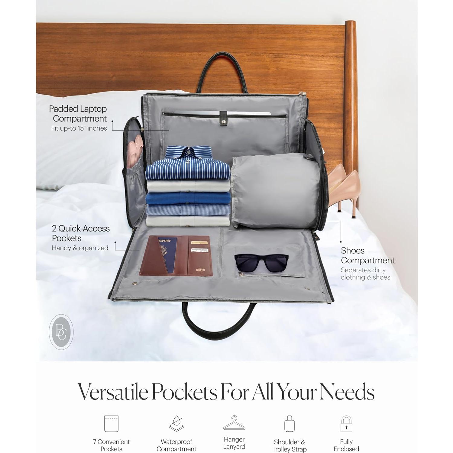 Bolsa de Ropa de Viaje BeautyGoodies Duffle Negra 35.5x30.5cm