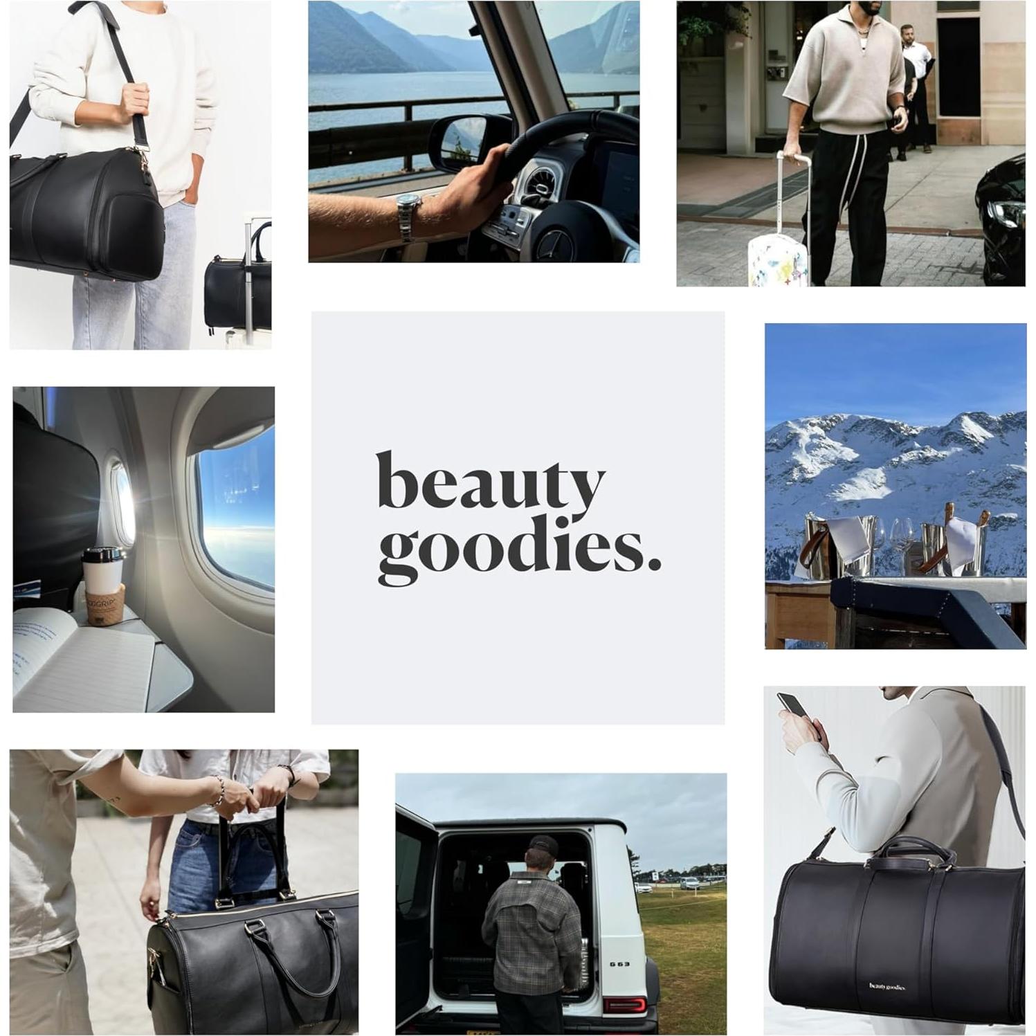 Bolsa de Ropa de Viaje BeautyGoodies Duffle Negra 35.5x30.5cm