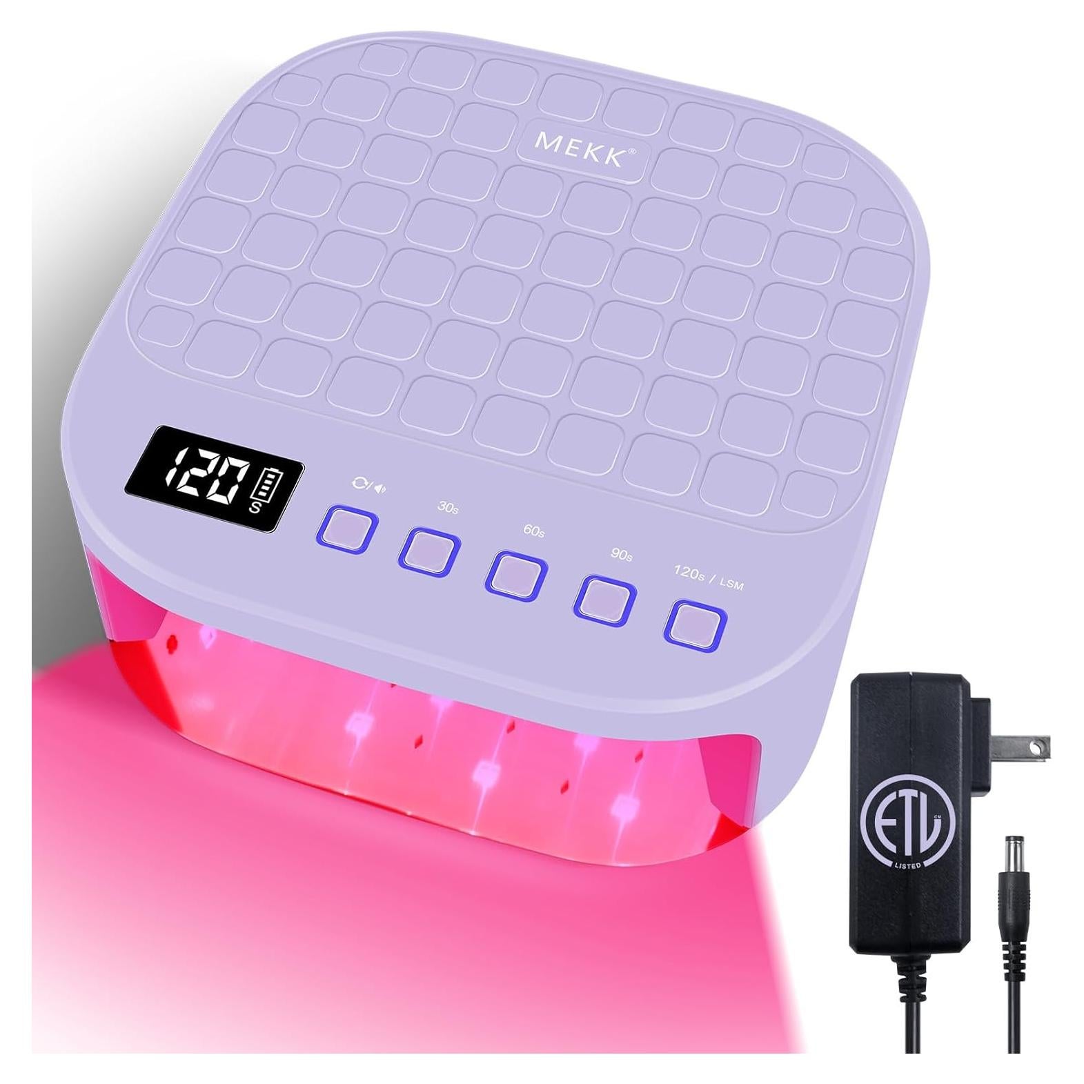 Lámpara de Uñas UV LED MEKK 54W Púrpura con Sensor Automático