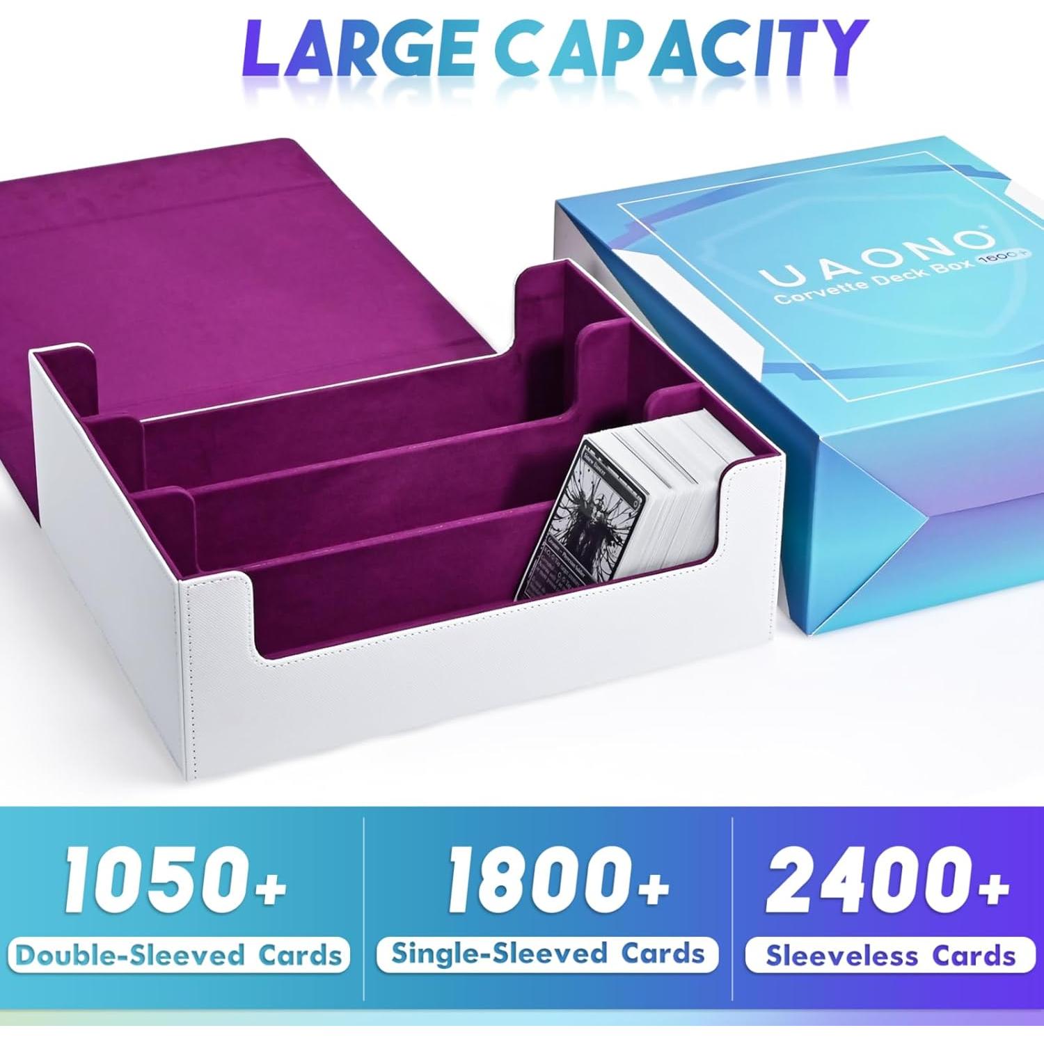 Caja de Almacenamiento de Cartas UAONO 1800+ Cartas PU
