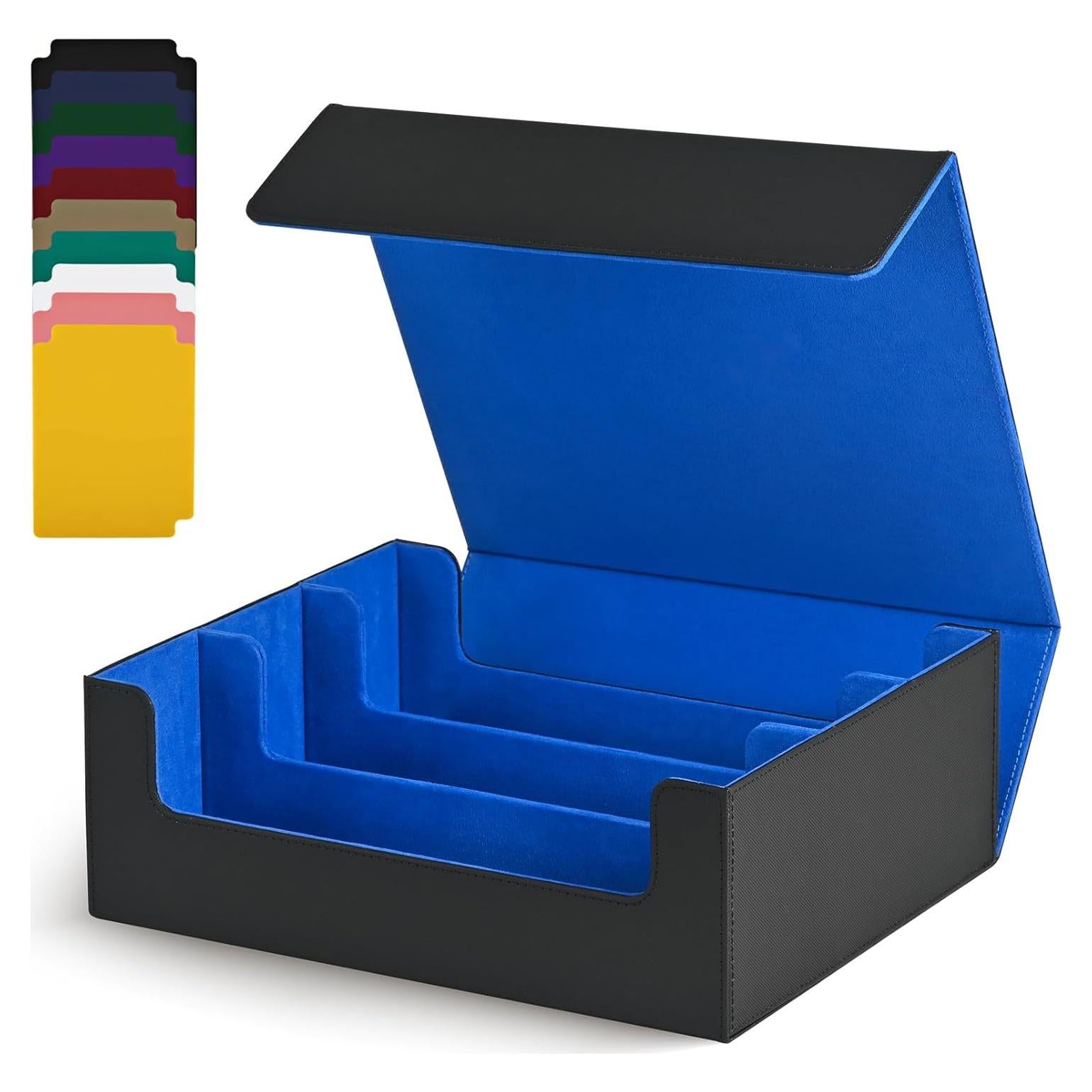 Caja de Almacenamiento de Cartas UAONO 1800+ Magnética Negro/Azul