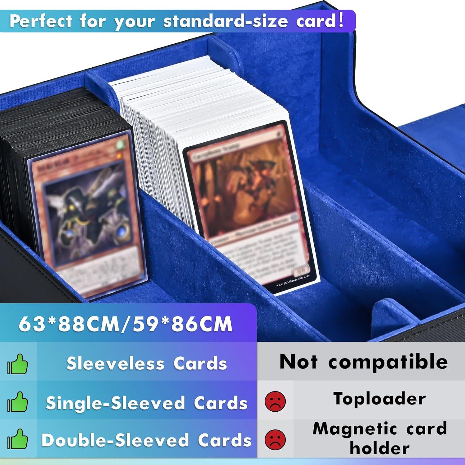 Caja de Almacenamiento de Cartas UAONO 1800+ Magnética Negro/Azul
