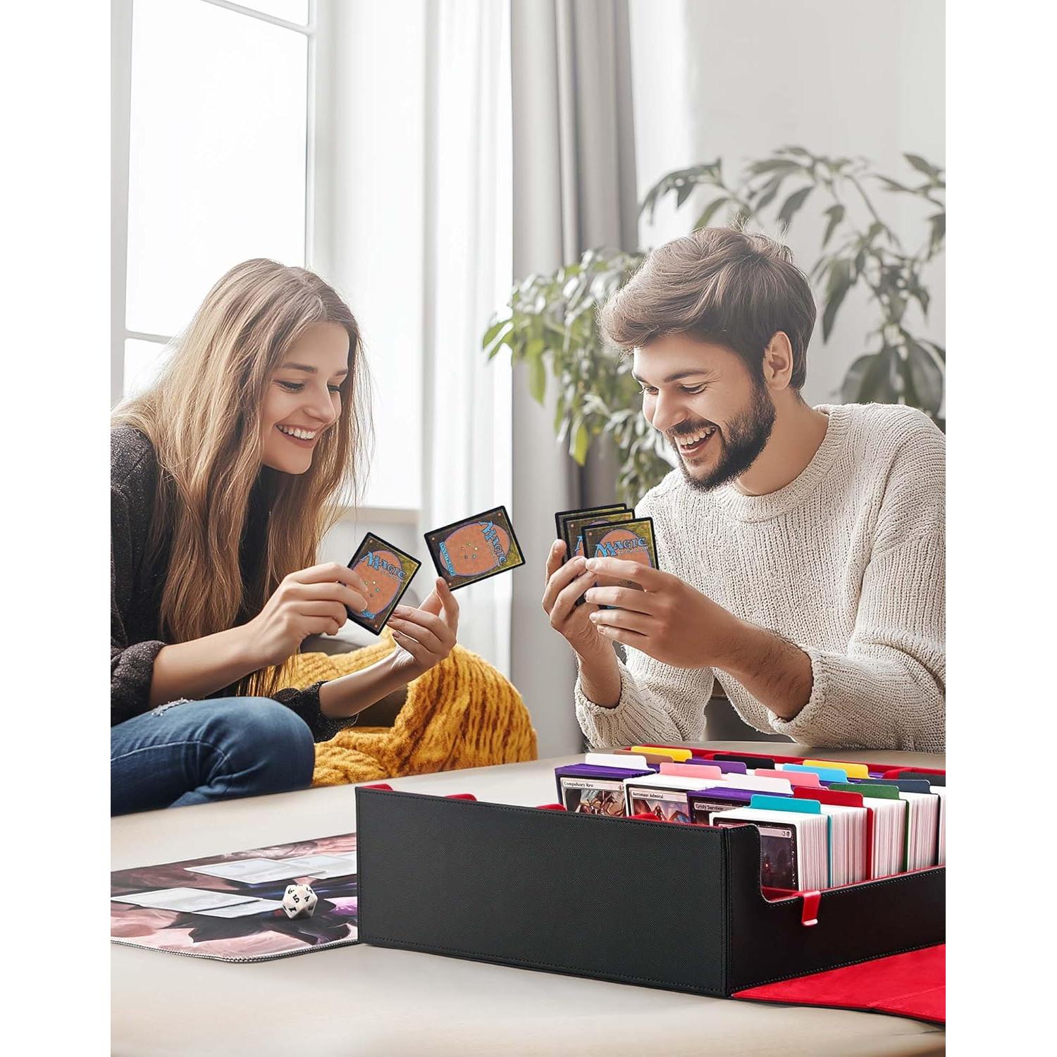 Caja de Almacenamiento de Cartas UAONO 2400+ Negro y Rojo