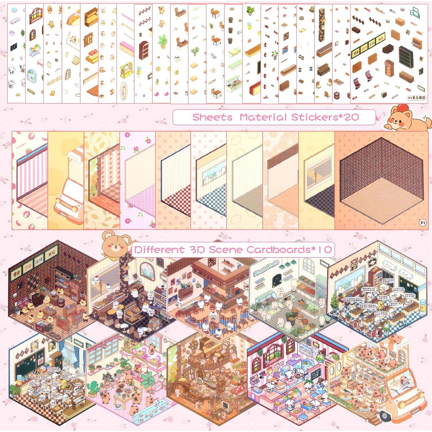 10 Sets de Stickers 3D Lestp para Alivio del Estrés