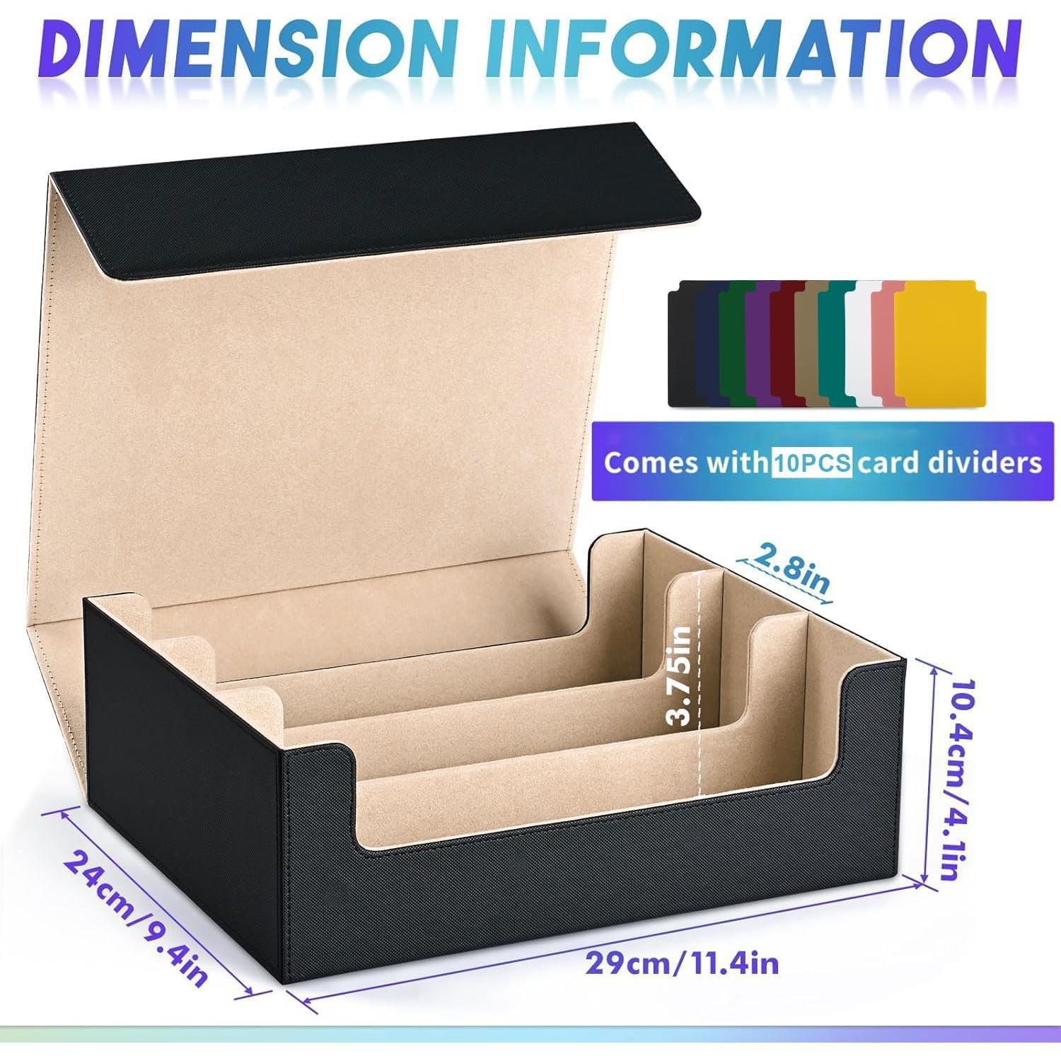 Caja de Almacenamiento de Cartas UAONO 1800+ Magnética Negro/Dorado