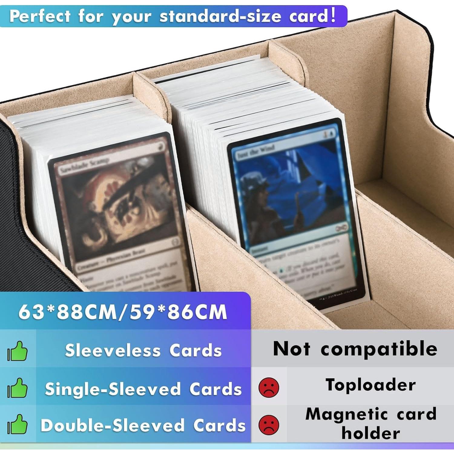 Caja de Almacenamiento de Cartas UAONO 1800+ Magnética Negro/Dorado