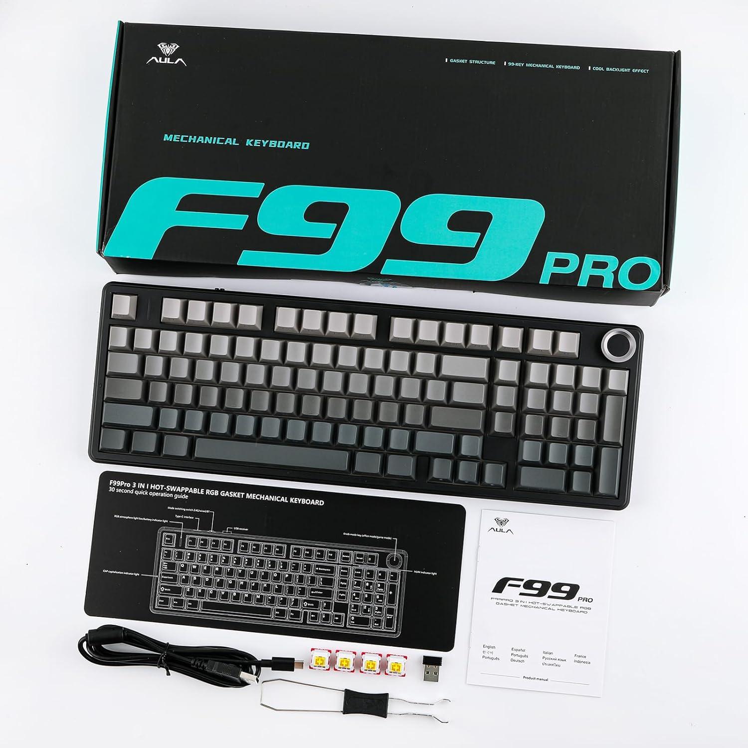 Teclado Inalámbrico para Juegos EPOMAKER F99 PRO RGB 8000mAh