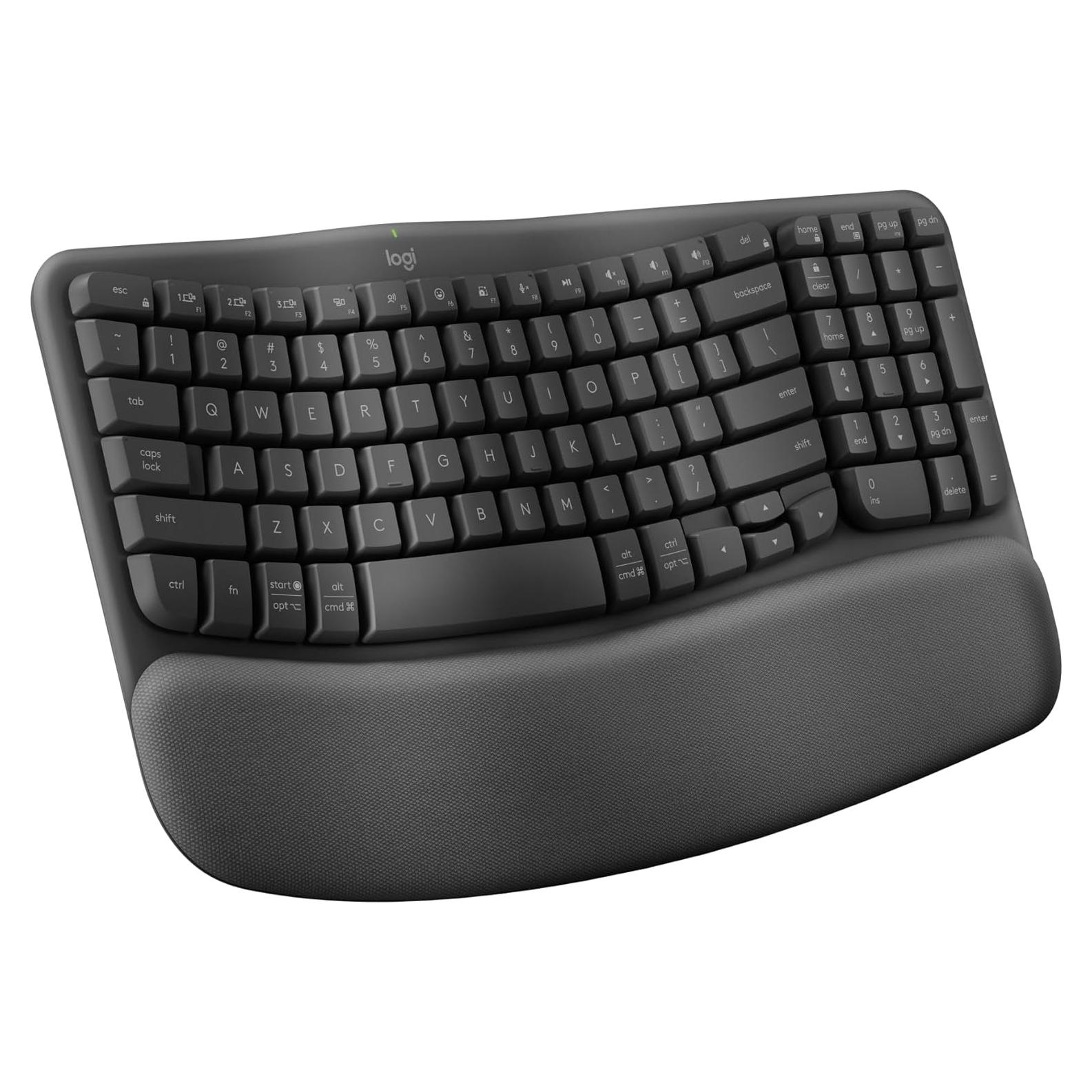 Teclado Ergonómico Inalámbrico Logitech Wave Keys - Grafito