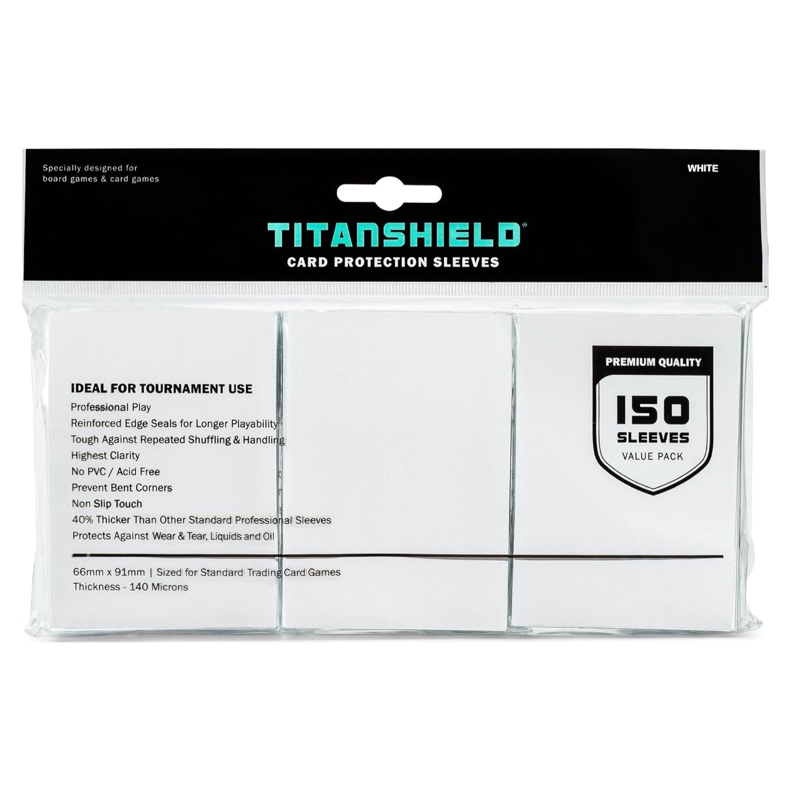 Fundas Protectoras TitanShield 150 Unidades Blanca 6,35x8,89cm