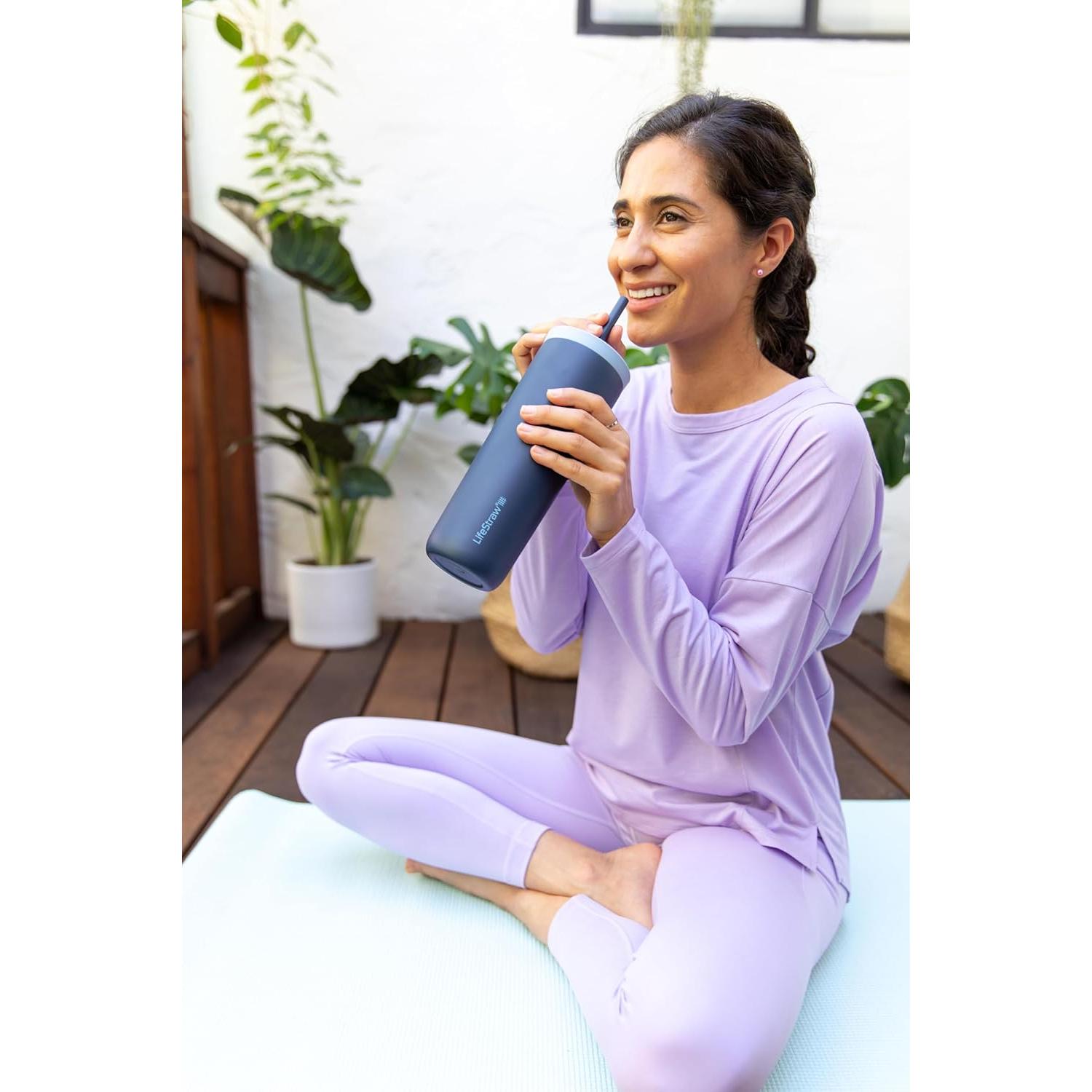 Taza LifeStraw Go 532 ml Acero Inoxidable Filtro Agua Mar Egeo