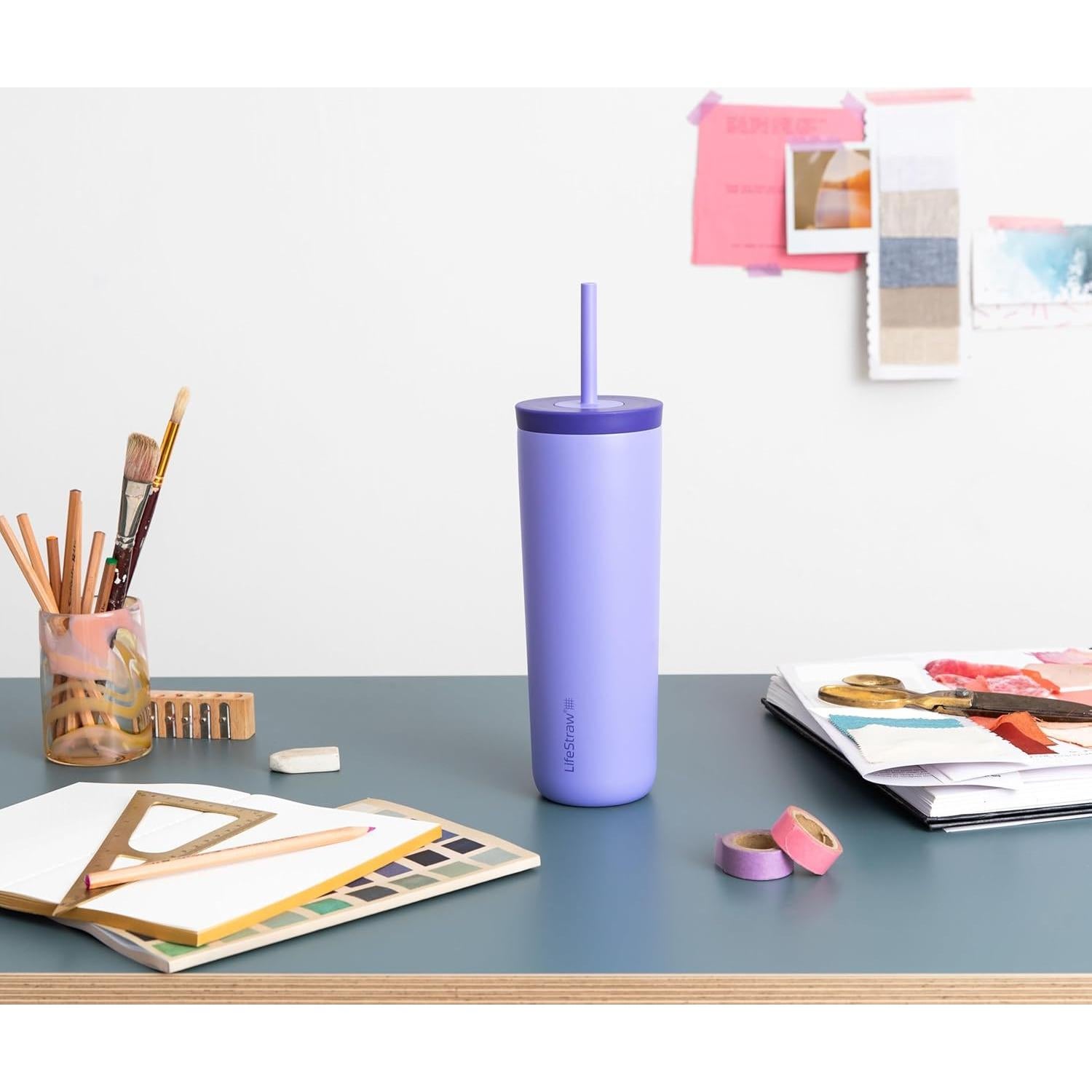 Taza LifeStraw Go 532 ml Acero Inoxidable Filtro Agua Mar Egeo