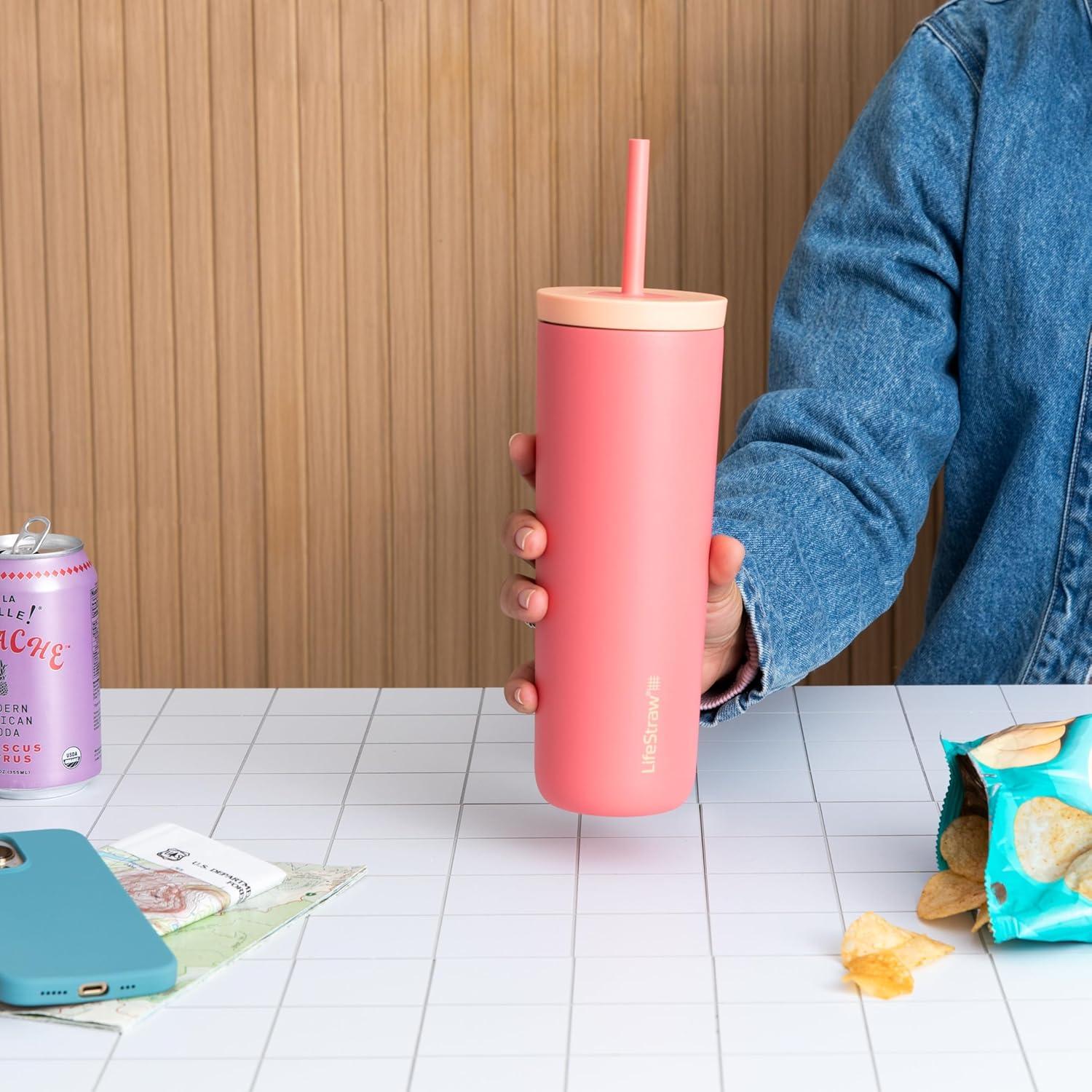 Taza LifeStraw Go 532 ml Acero Inoxidable Filtro Agua Mar Egeo