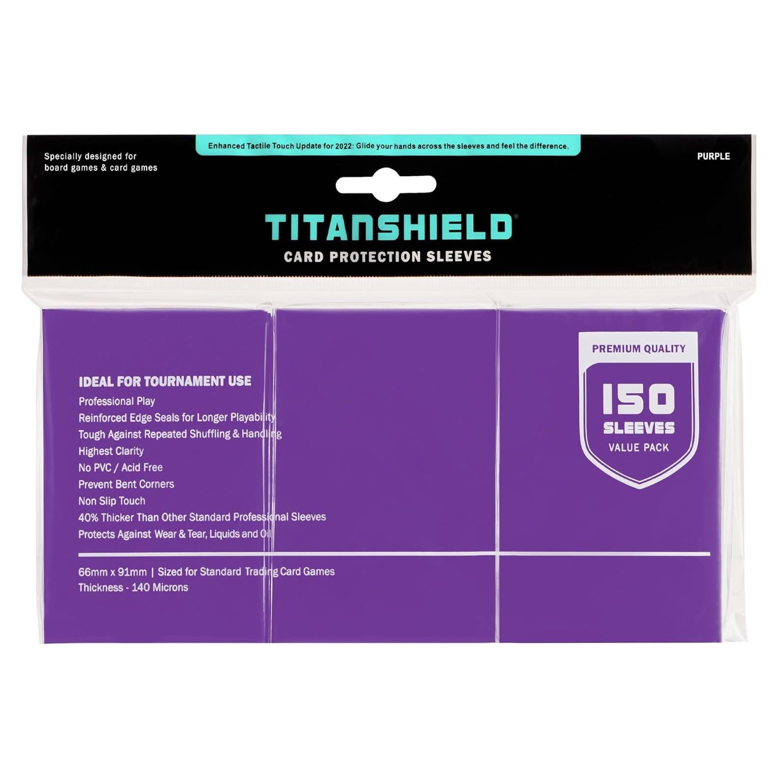 Fundas TitanShield 150 unidades moradas para cartas