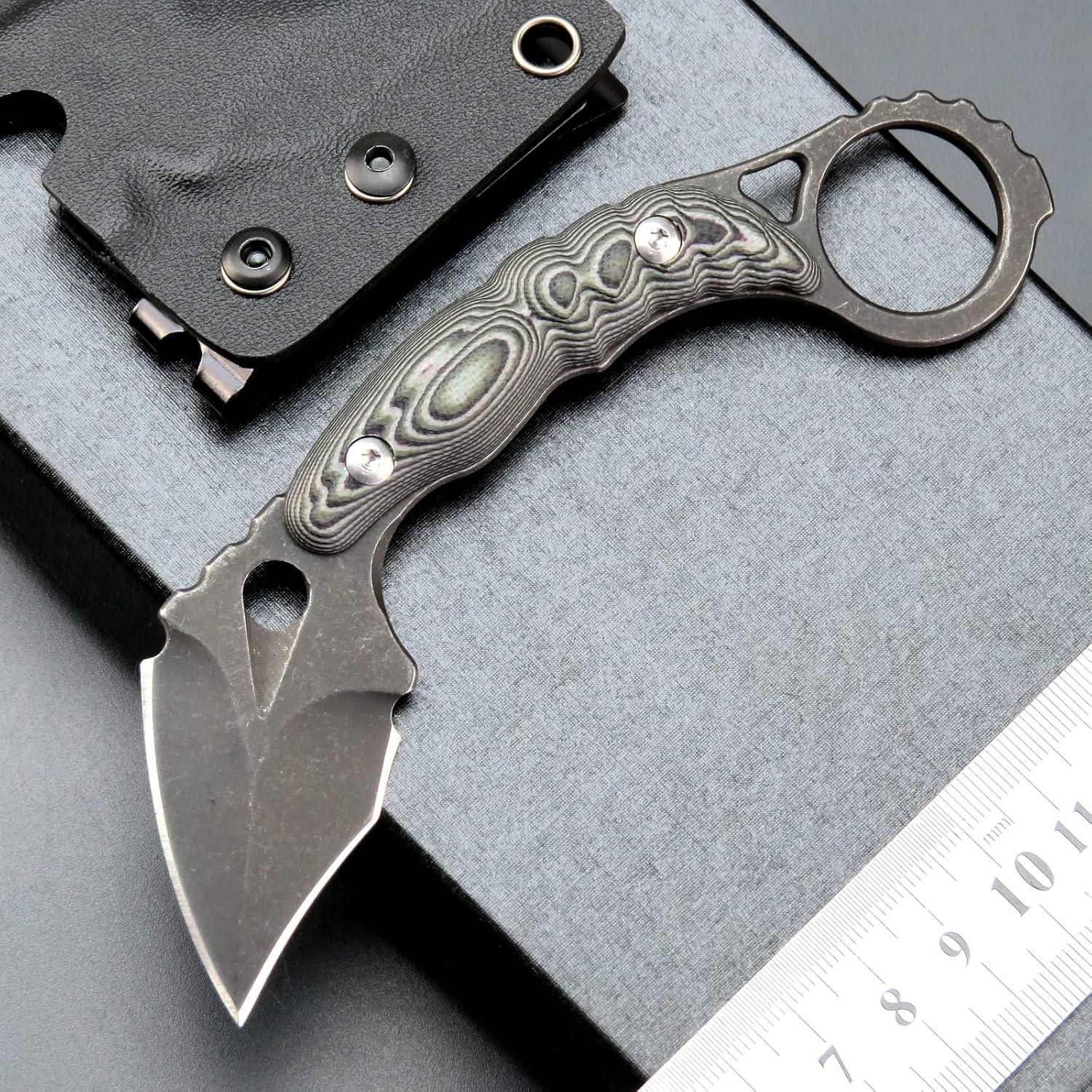 Cuchillo Fijo Ccanku C1107 D2 Verde 14 cm para Camping