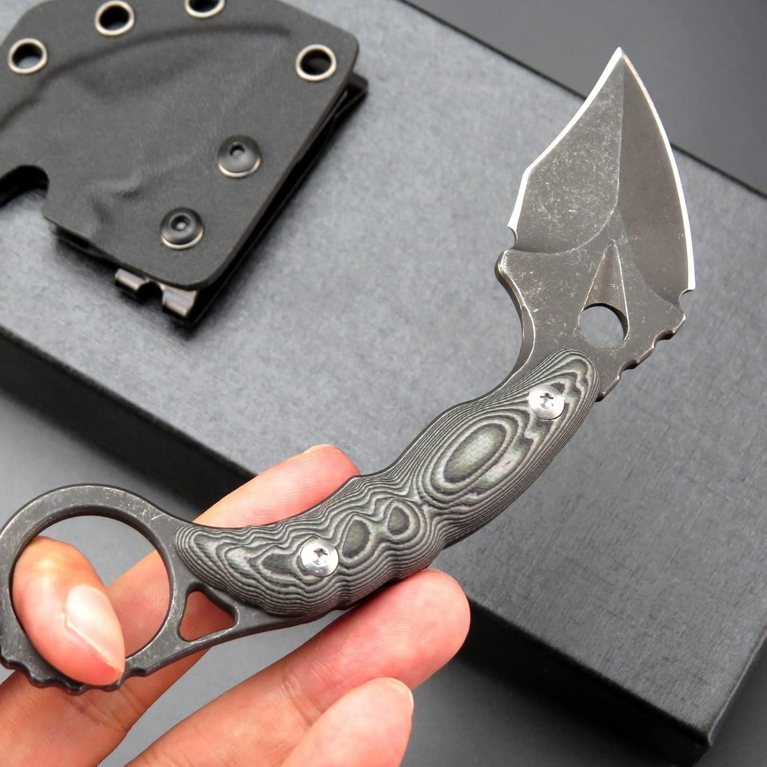 Cuchillo Fijo Ccanku C1107 D2 Verde 14 cm para Camping