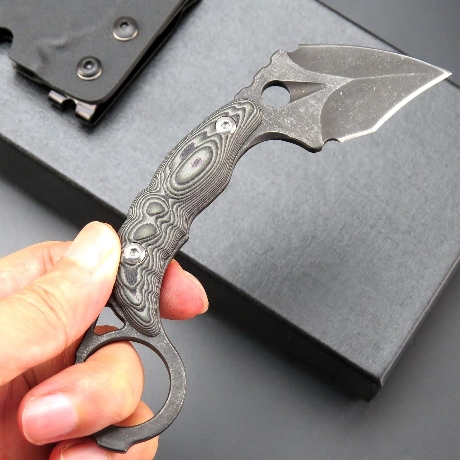 Cuchillo Fijo Ccanku C1107 D2 Verde 14 cm para Camping