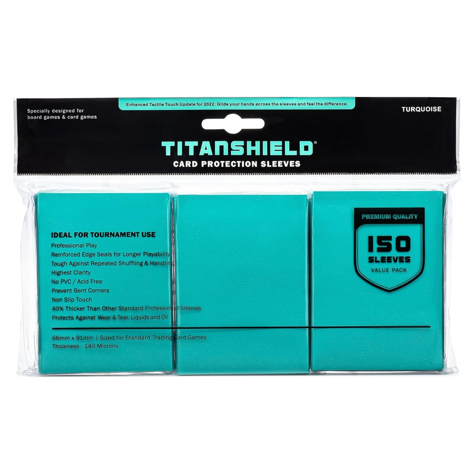 TitanShield Fundas para Cartas 150 Unidades Turquesa