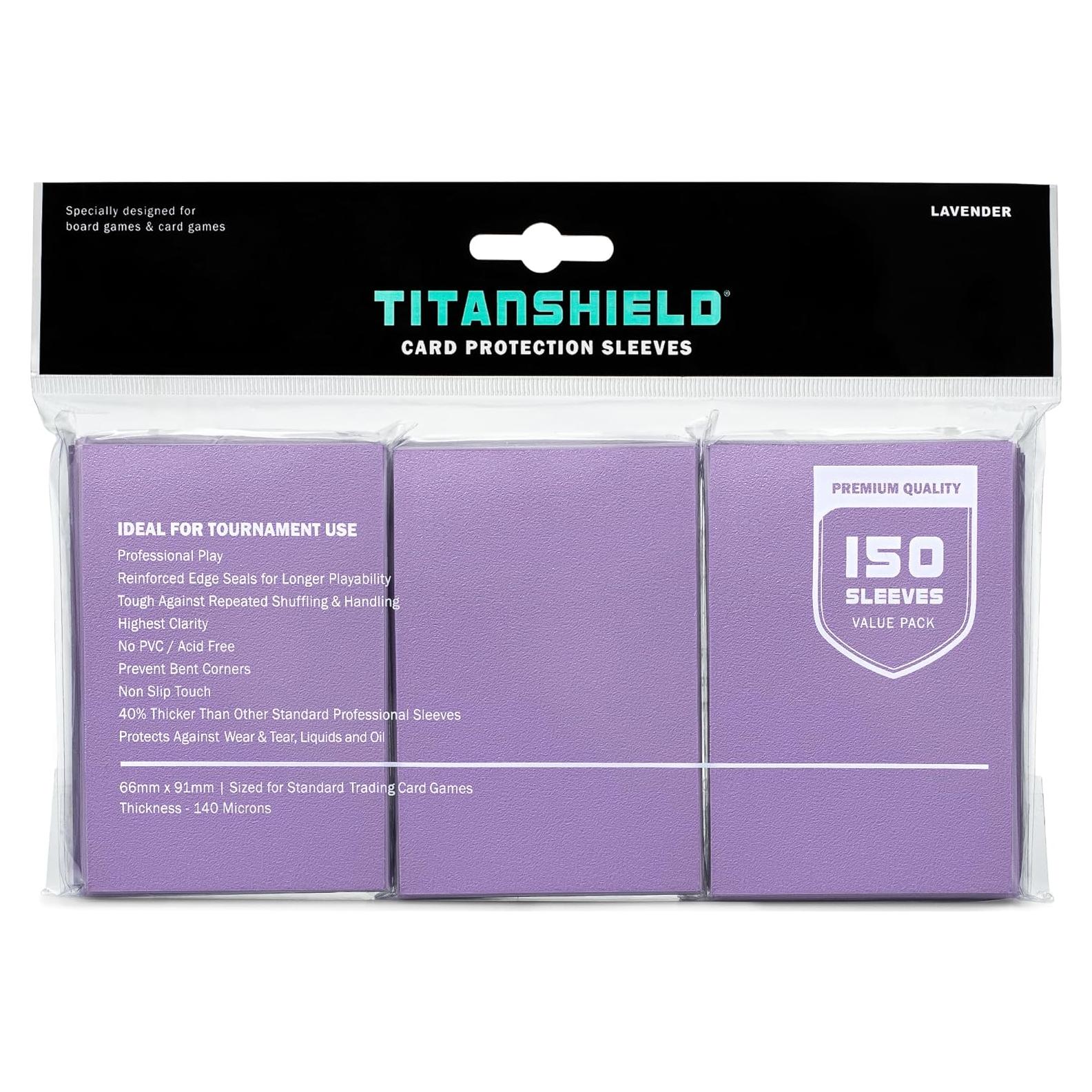 Fundas TitanShield Lavanda 150 Estándar para Cartas