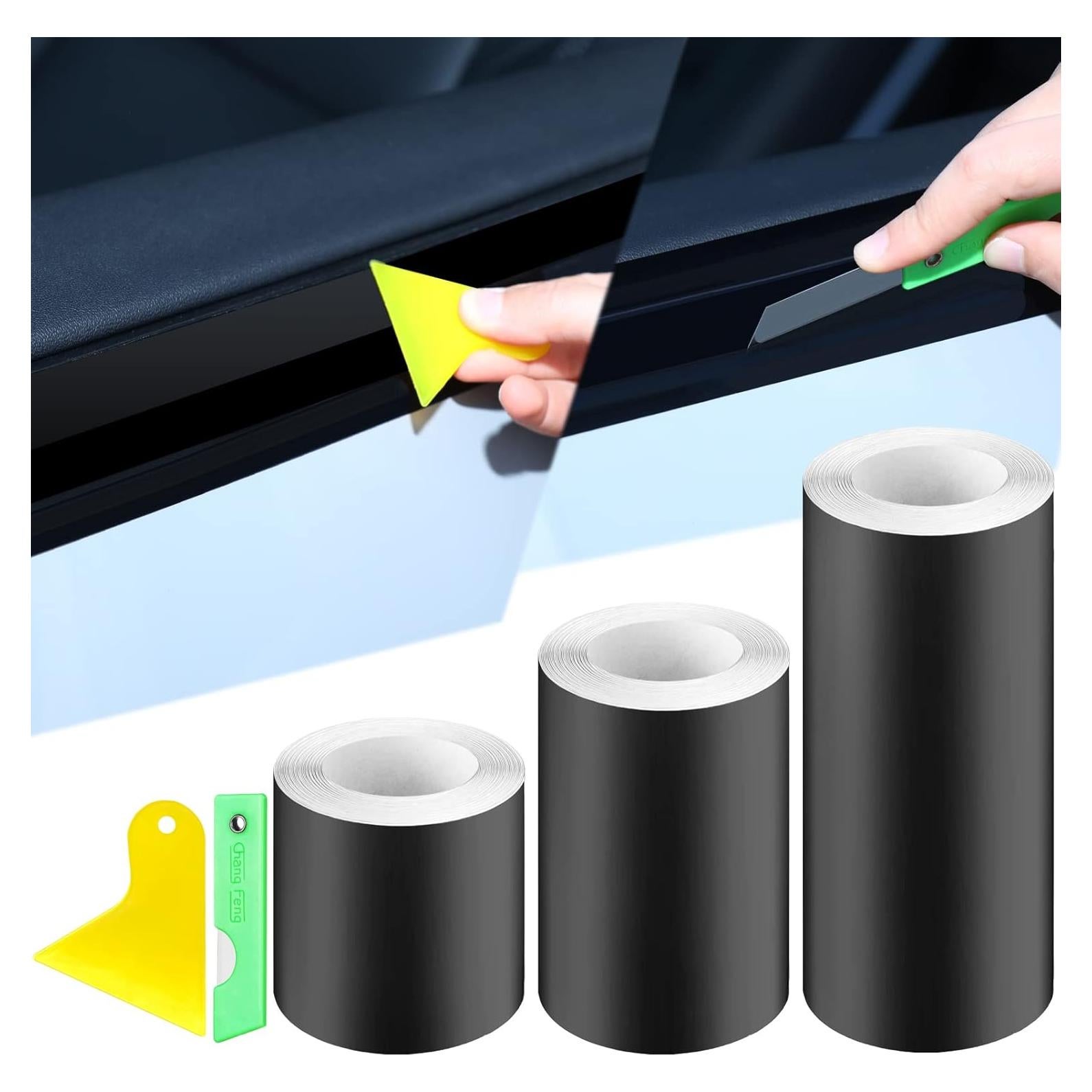 Vinilo Mate Negro Marsui 3 Rollos 20.4 m para Auto