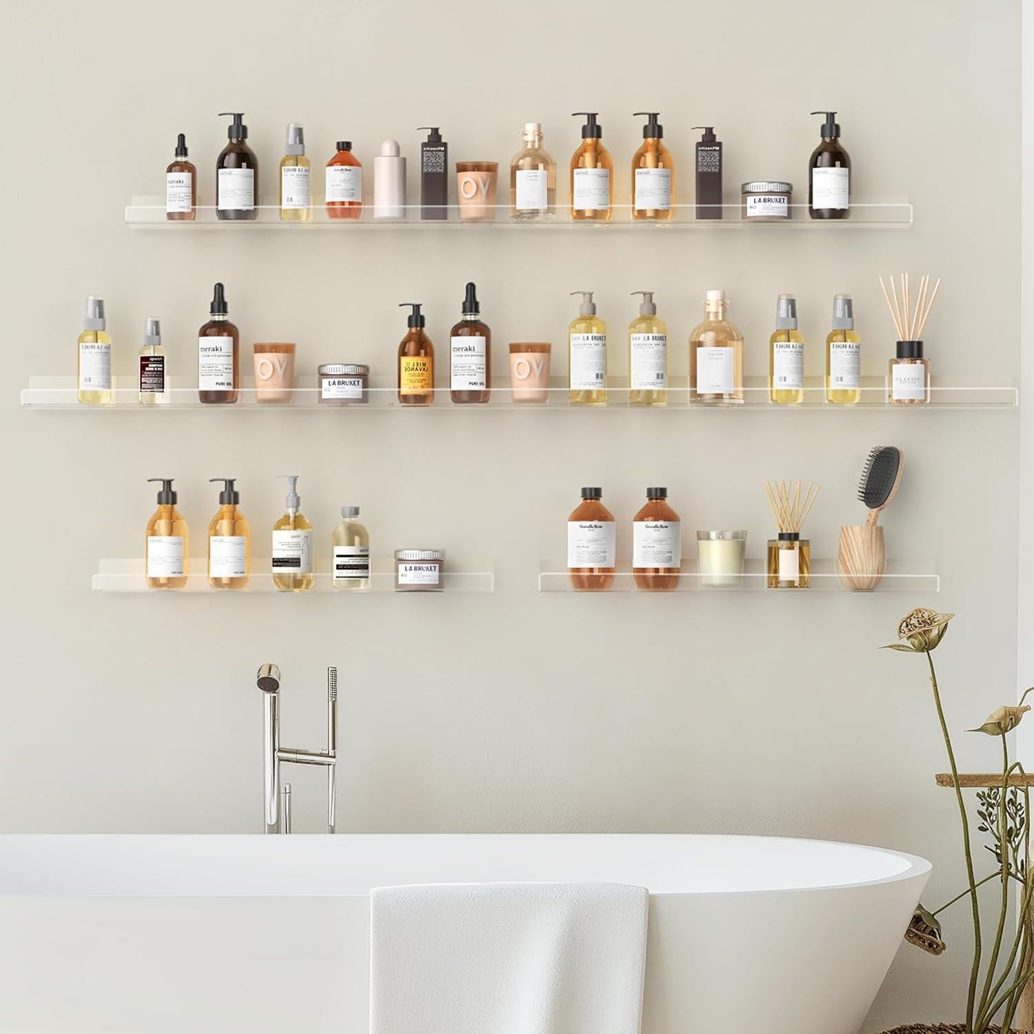 Estante Flotante Invisible HBlife 60 cm Acrílico Transparente