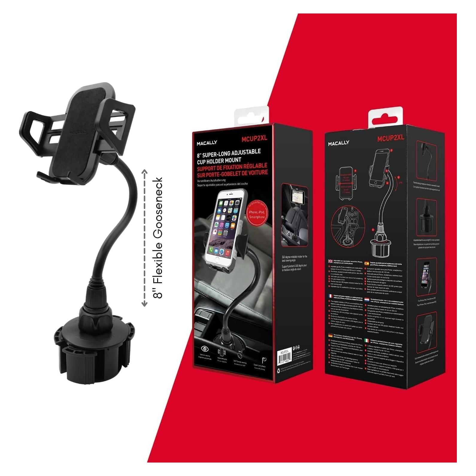 Soporte para Teléfono en Portavasos Macally MCUP2XL 20.32 cm