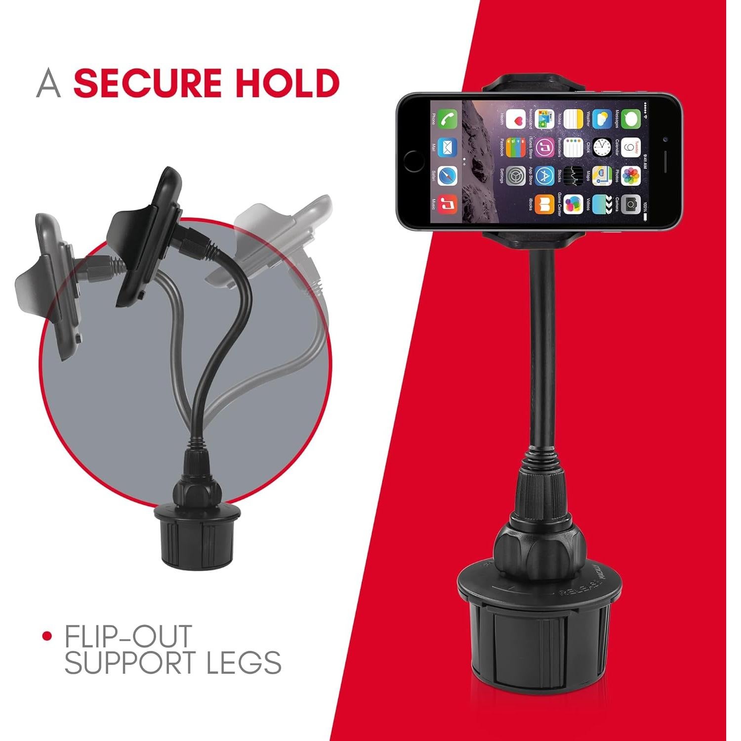 Soporte para Teléfono en Portavasos Macally MCUP2XL 20.32 cm