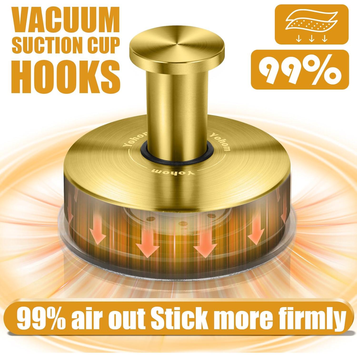 Ganchos de Ventosa YOHOM para Ducha y Baño - Acero Inoxidable