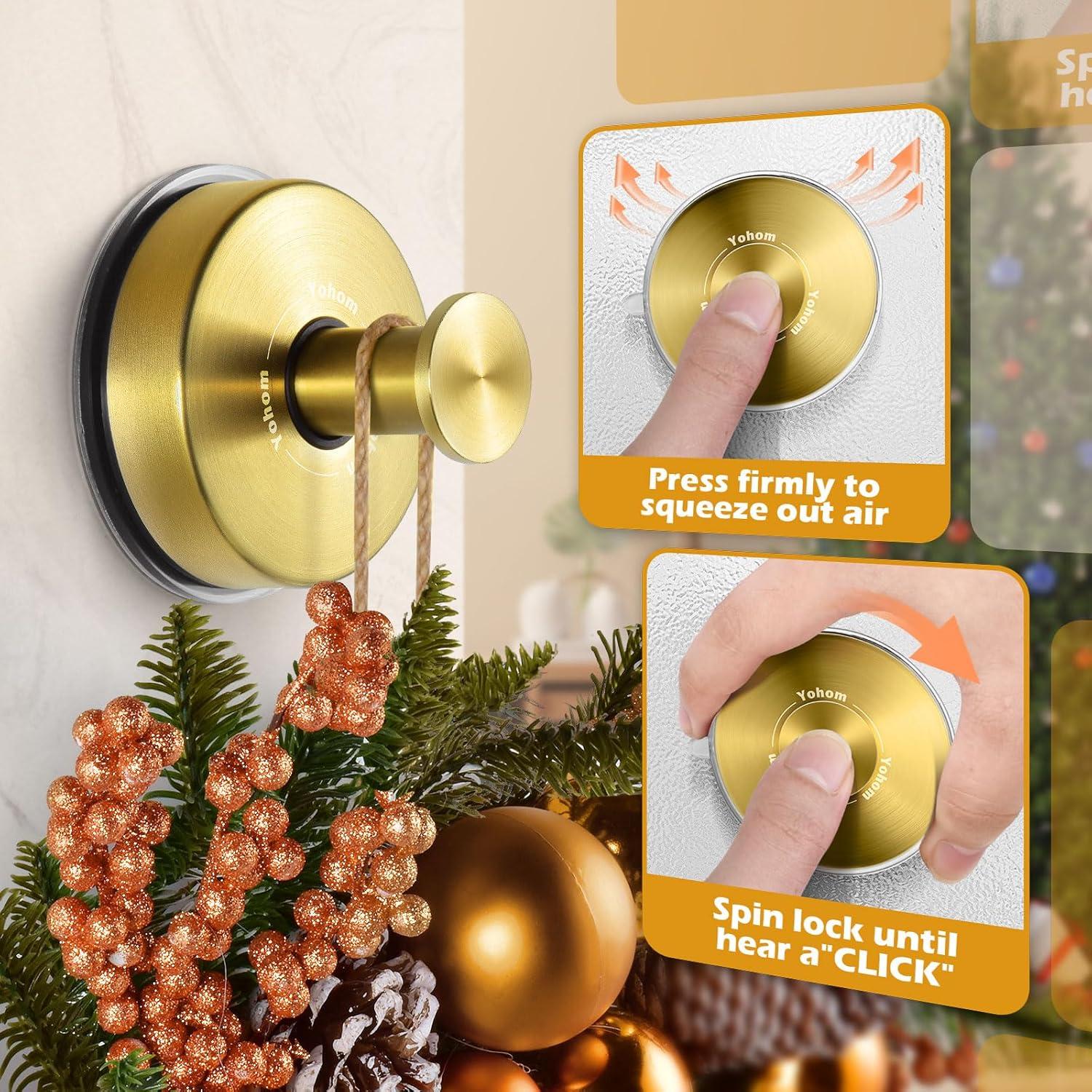 Ganchos de Ventosa YOHOM para Ducha y Baño - Acero Inoxidable