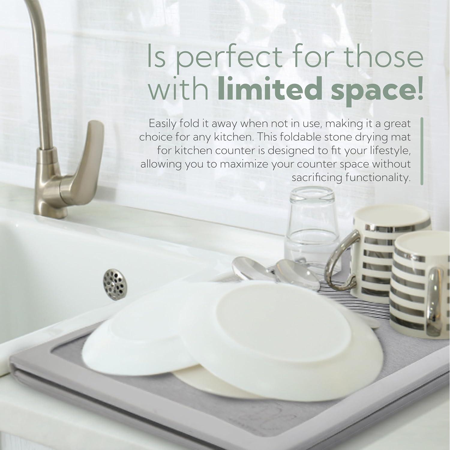 Alfombrilla de Secado de Piedra DON & CLAIRE 54.6x41.4cm Gris