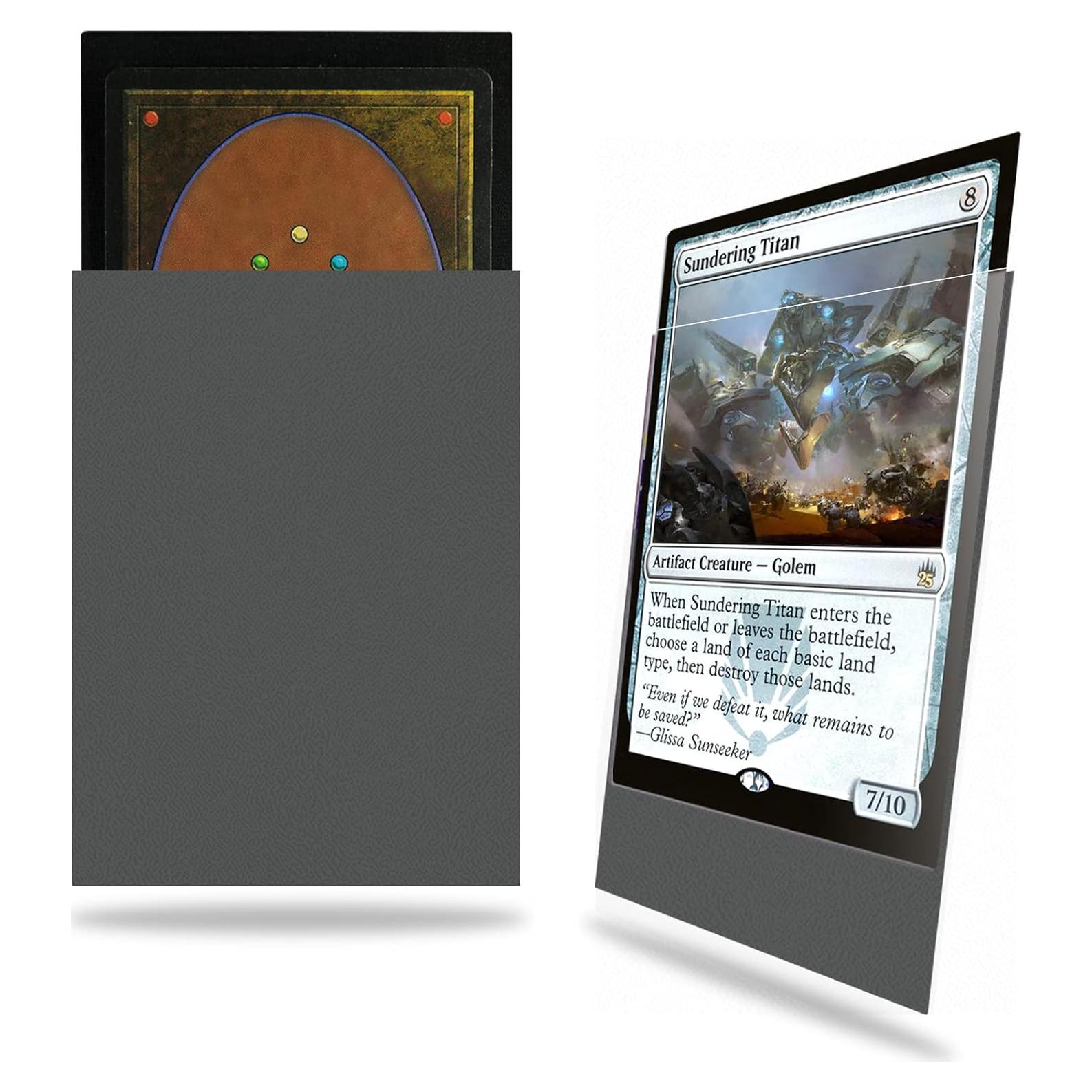 Mangas de cartas Fabmaker 200 pack gris mate resistentes