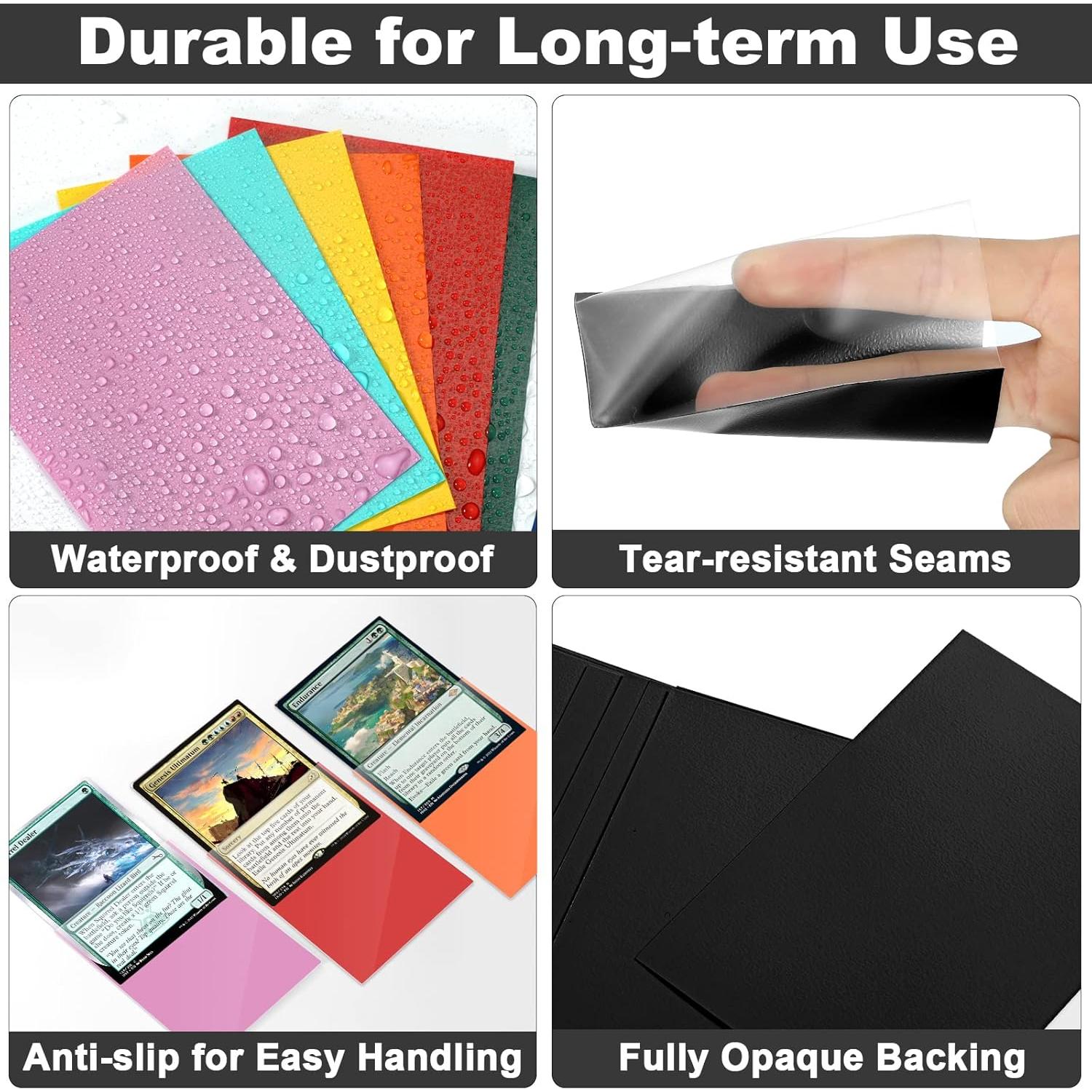 Mangas de cartas Fabmaker 200 pack gris mate resistentes