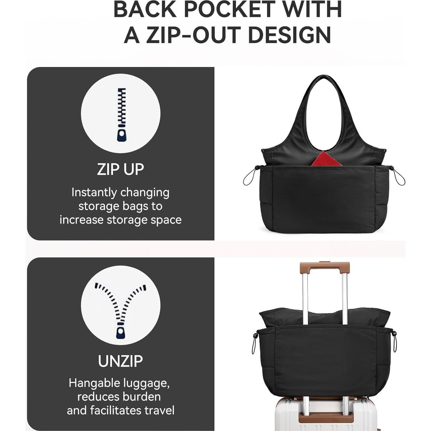 Bolsa Tote Puffer BOSTANTEN para Mujeres - Ligera y Acolchada