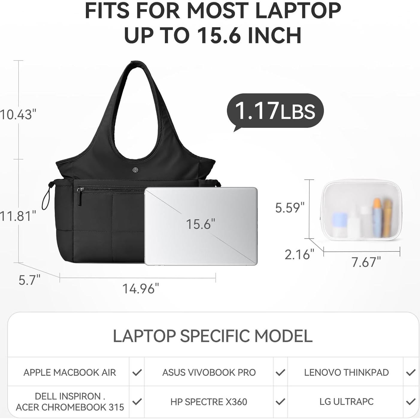 Bolsa Tote Puffer BOSTANTEN para Mujeres - Ligera y Acolchada