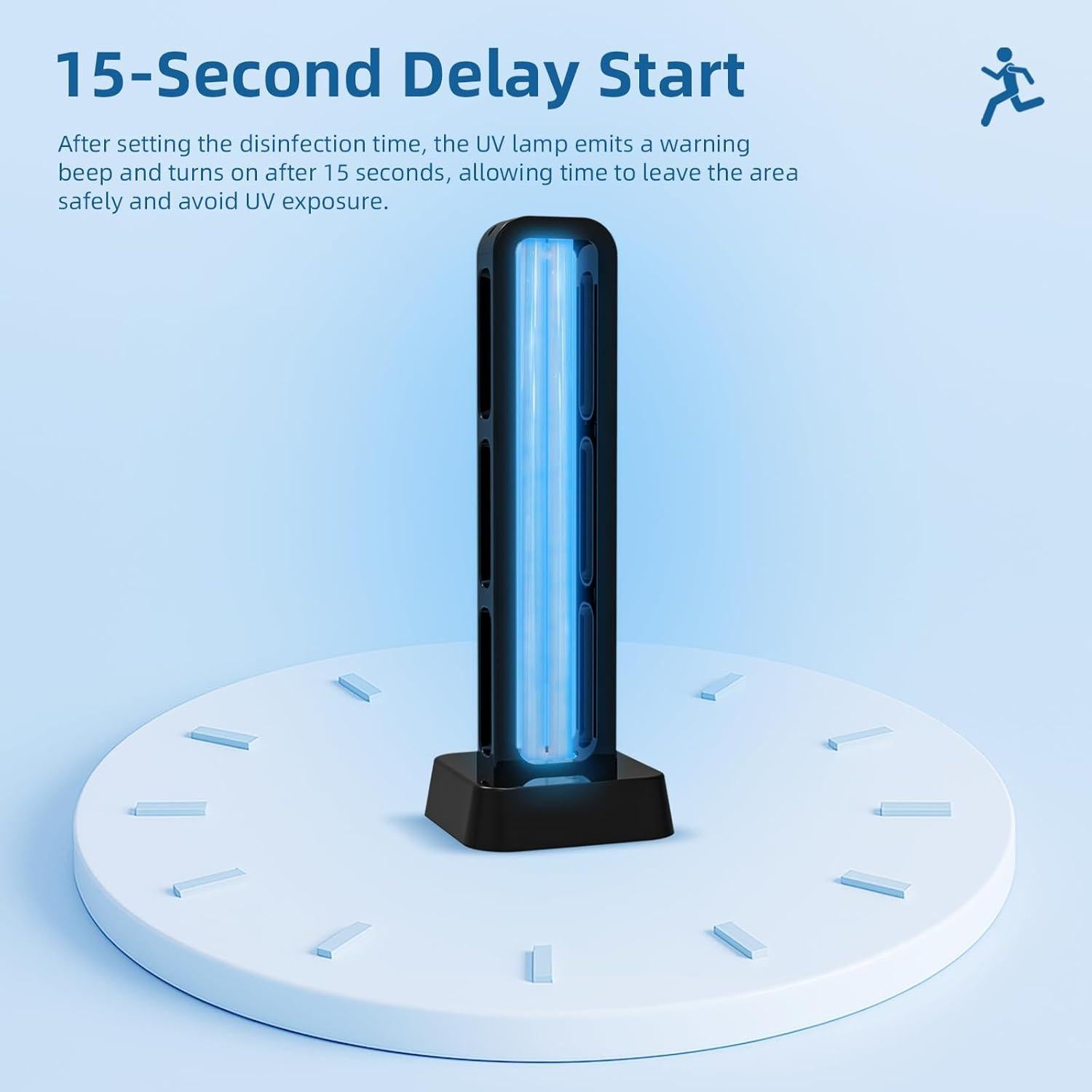 Luz UV Desinfectante Zyntieu 39W con Control Remoto - Sin Ozono