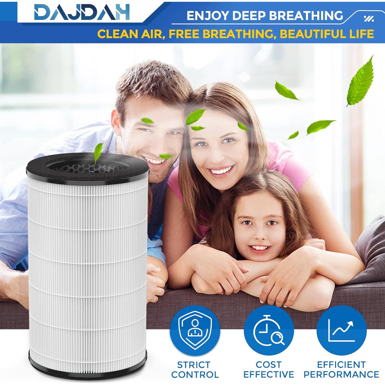 Filtro de Reemplazo HEPA H13 DAJDAH AP-T30FL para Purificadores HoMedics