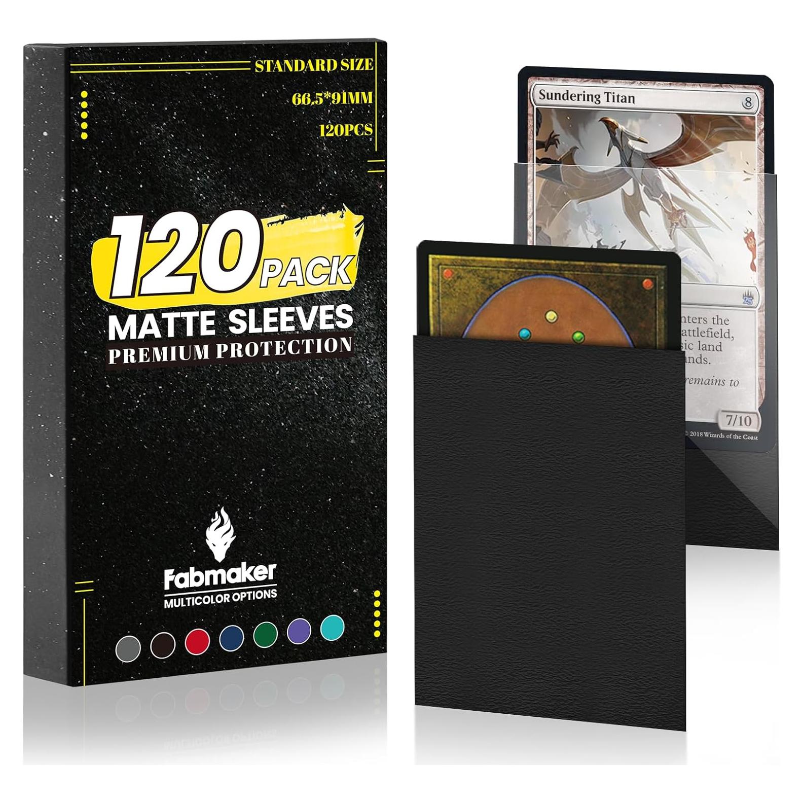 120 Fundas para Cartas Fabmaker 66.5x91mm Protección Premium