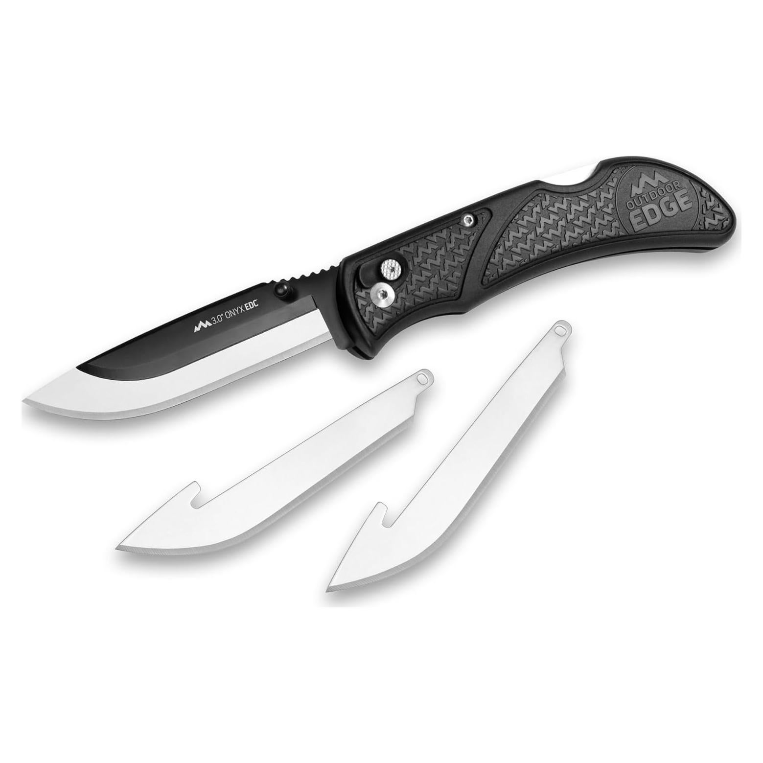 Cuchillo de bolsillo Outdoor Edge Onyx EDC 3" con hojas reemplazables