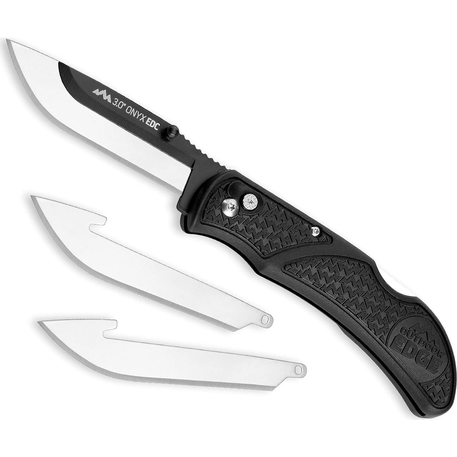 Cuchillo de bolsillo Outdoor Edge Onyx EDC 3" con hojas reemplazables