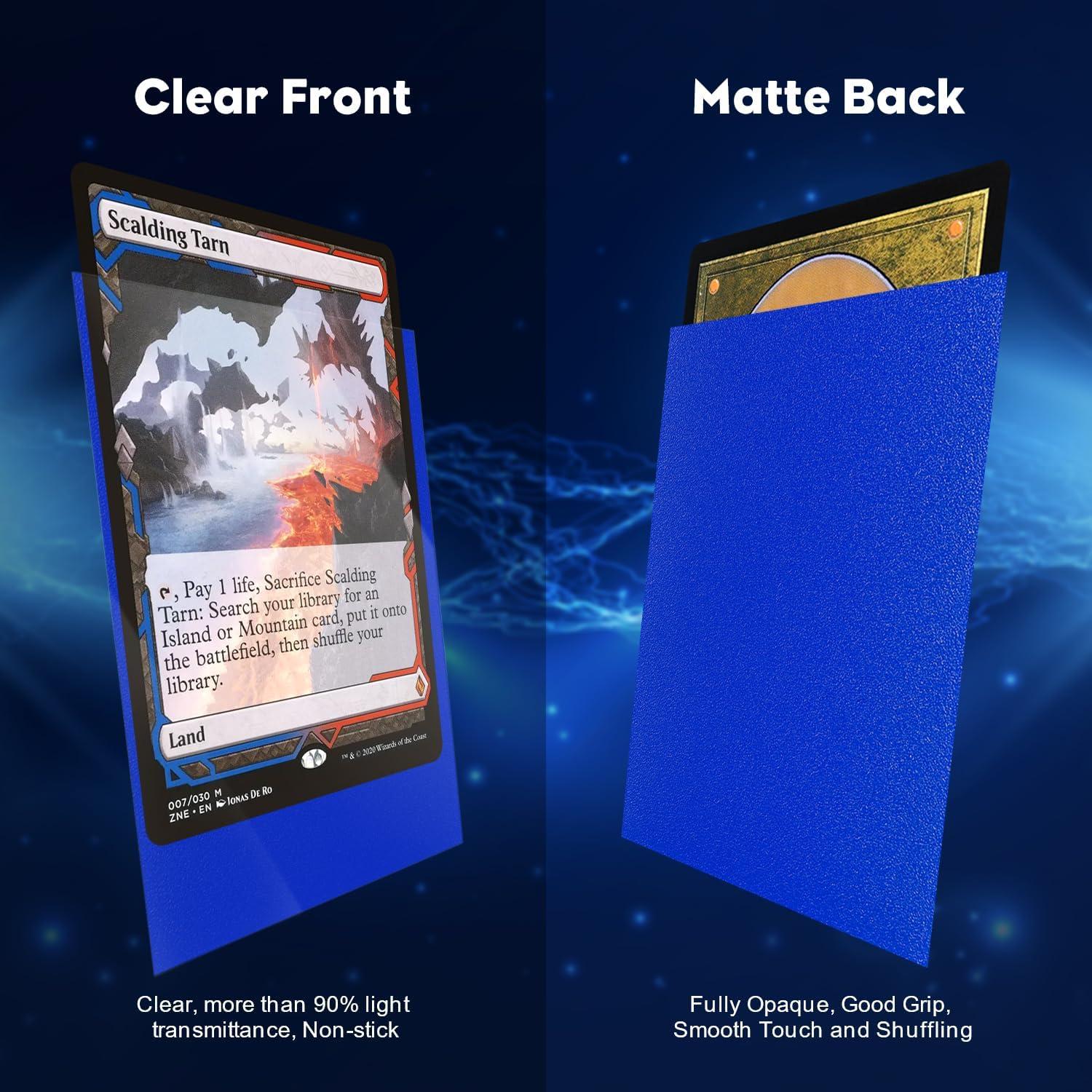 Mangas de Cartas Katomula 300 Piezas Azul Textura Mate