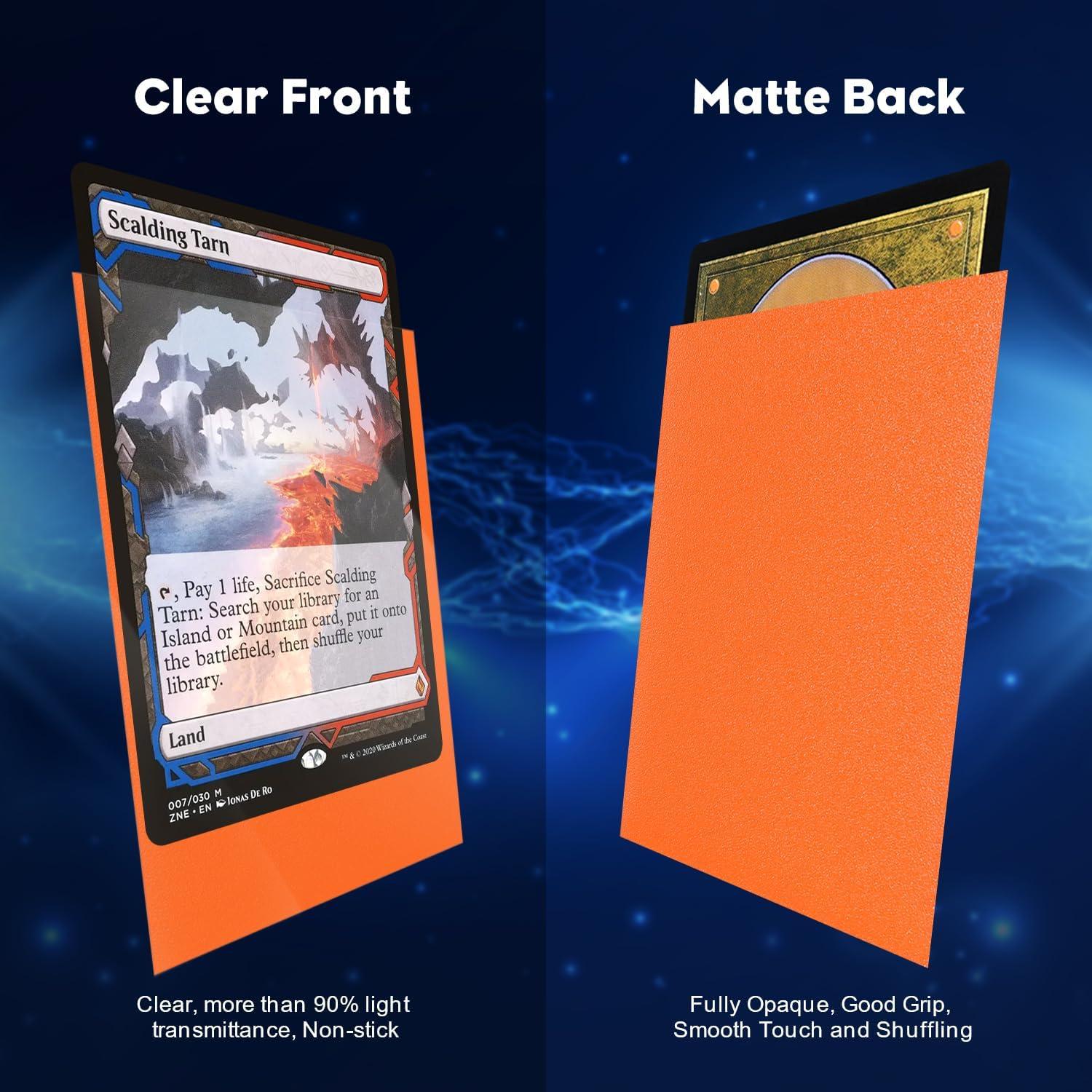 Mangas para cartas Katomula Naranja 300CT Texturizadas