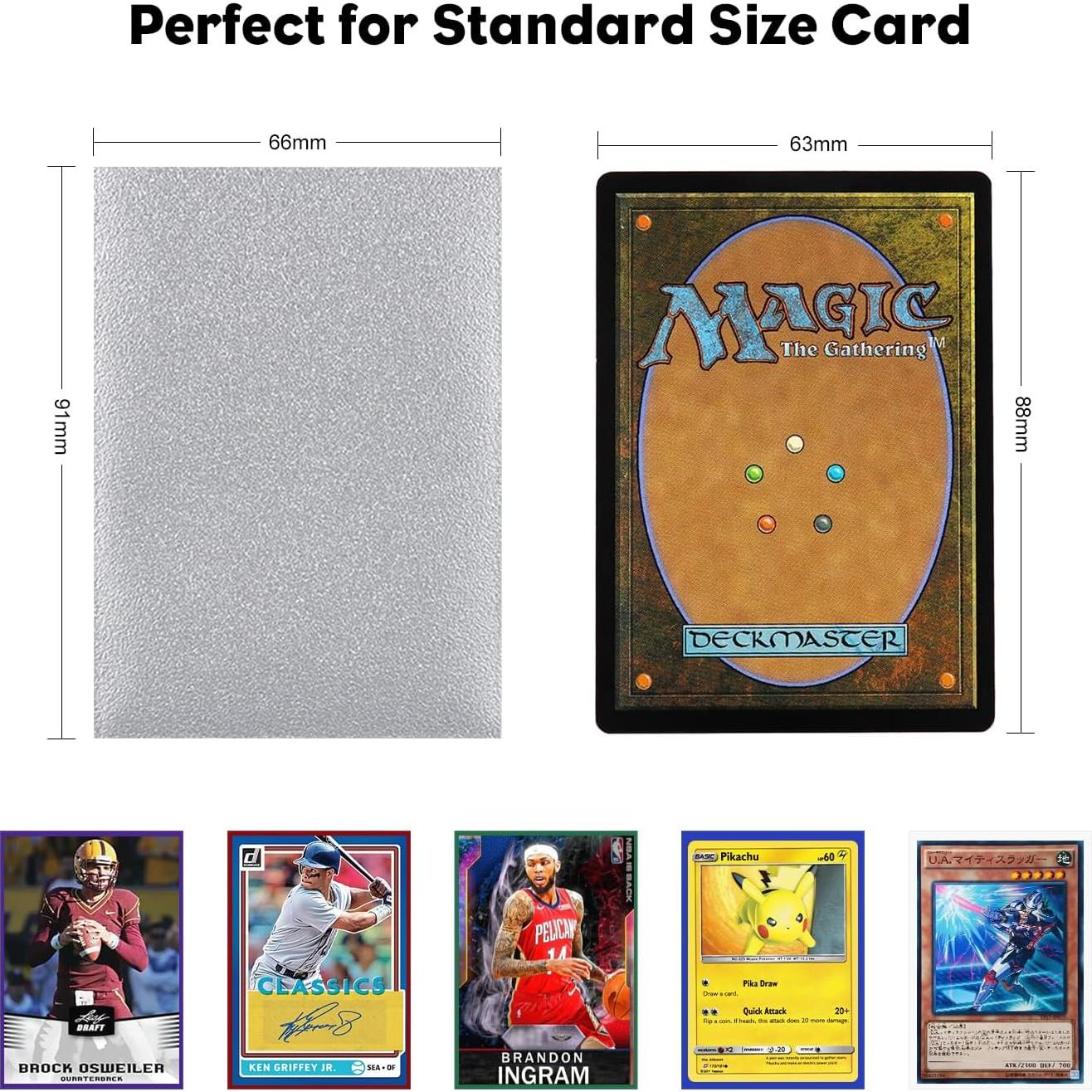 Mangas de cartas Katomula 300CT texturizadas mate plata