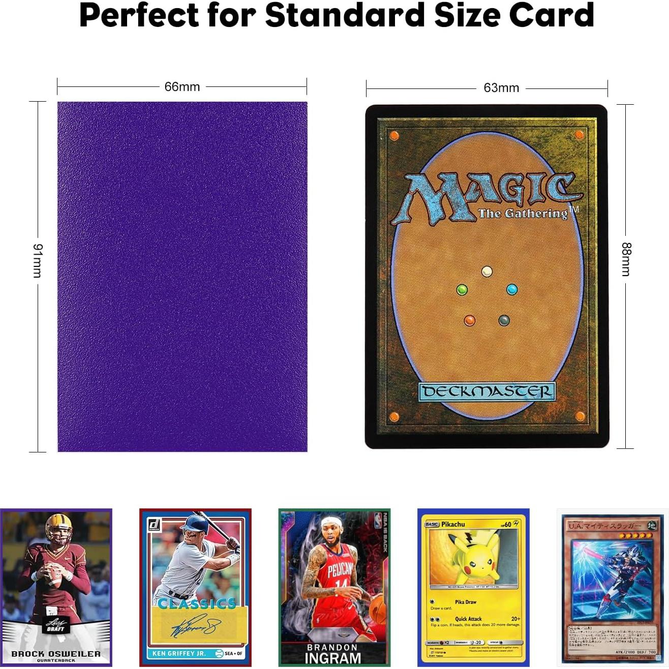 Mangas de cartas Katomula 300CT moradas texturizadas