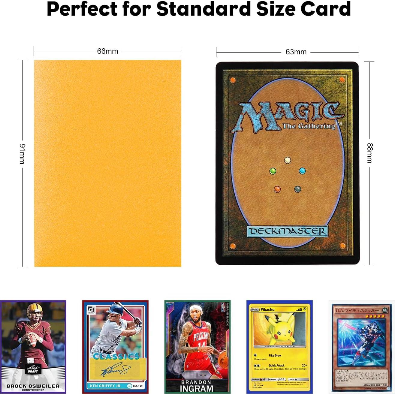 Mangas de cartas Katomula 300CT amarillas texturizadas