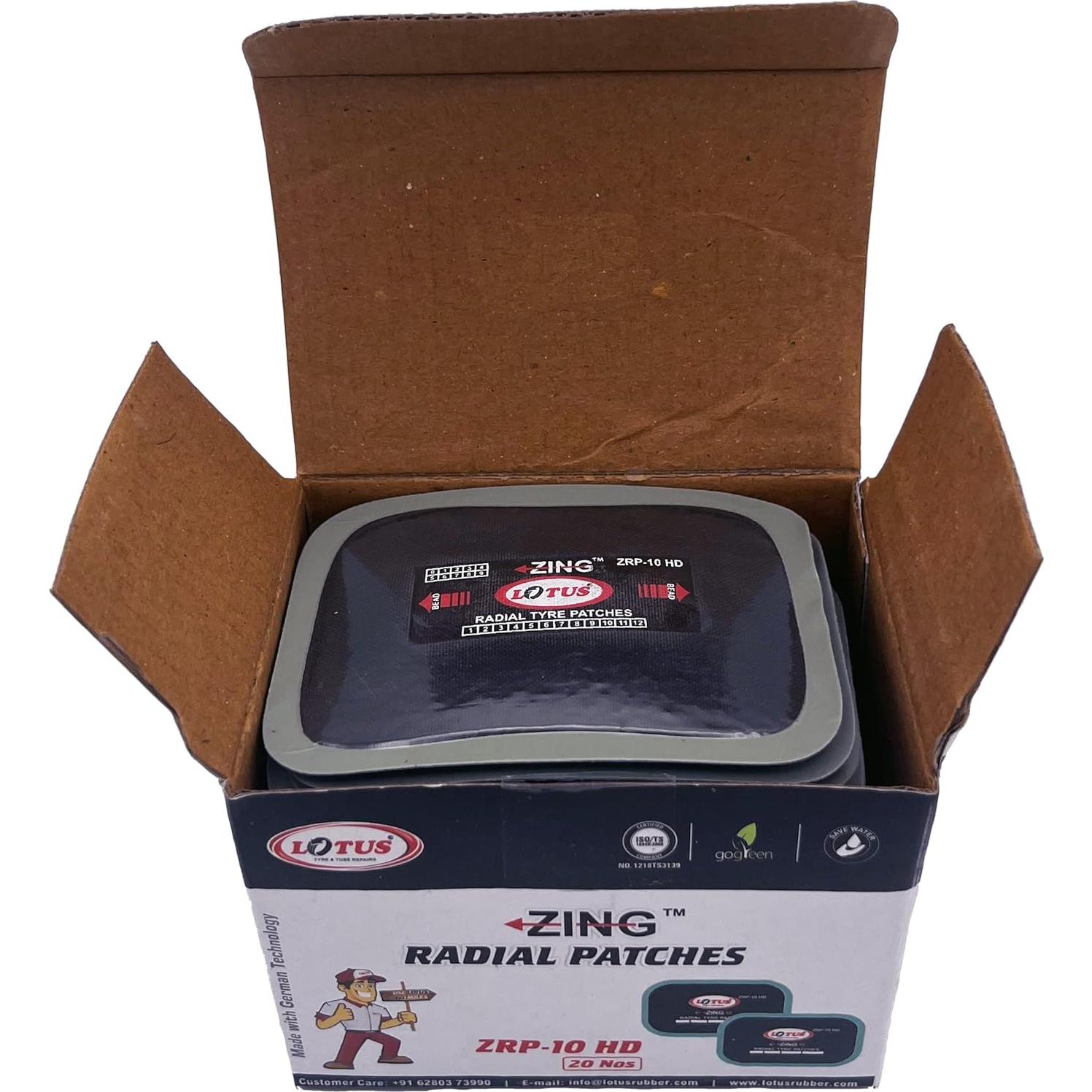 Parche de reparación de neumáticos radiales Lotus ZRP-10HD (20 unidades)