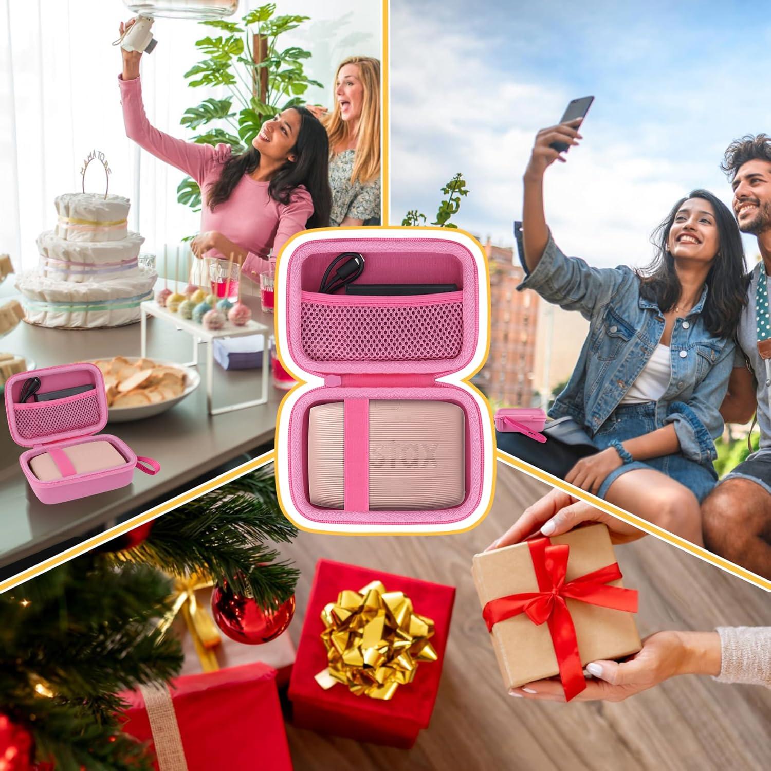 Funda Dura Rosa para Impresora Fujifilm Instax Mini Link 3/2/1