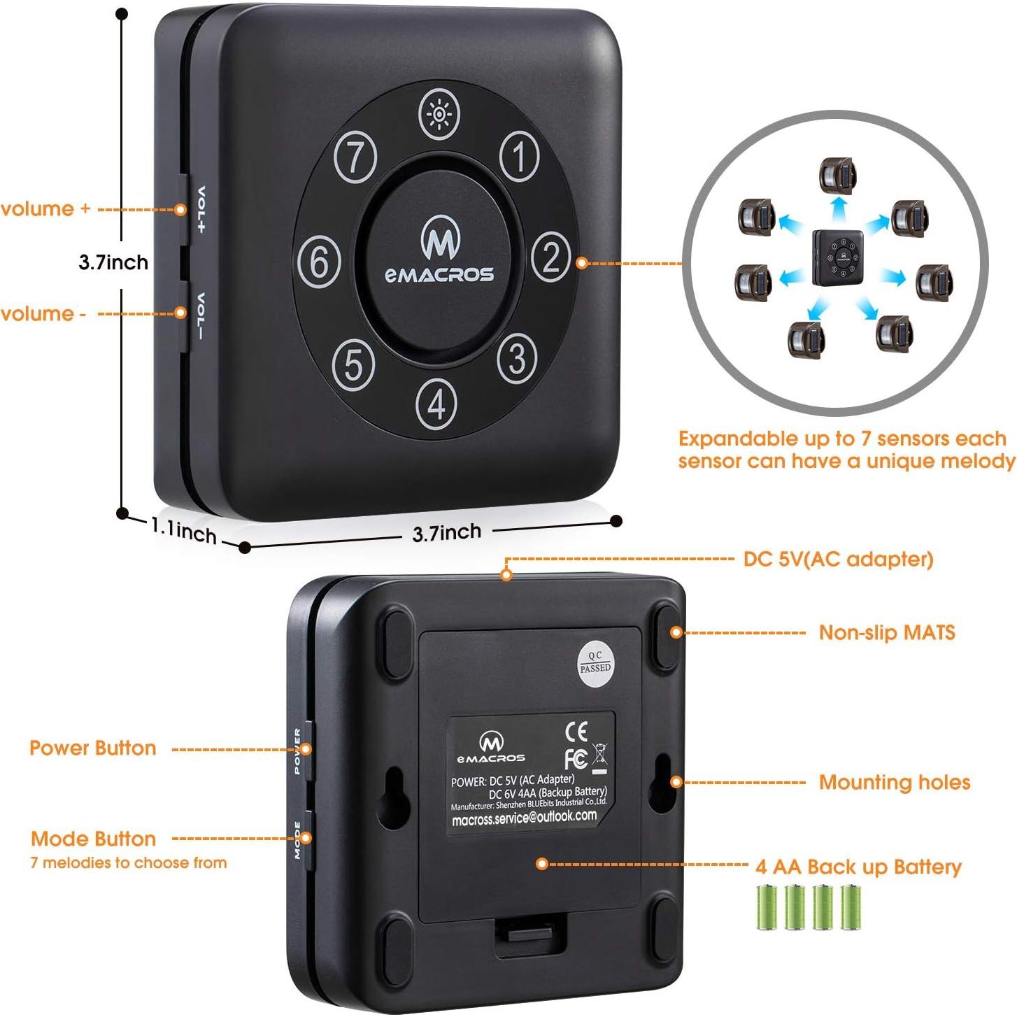 Alarma Inalámbrica Solar eMACROS BT274 con Sensor de Movimiento