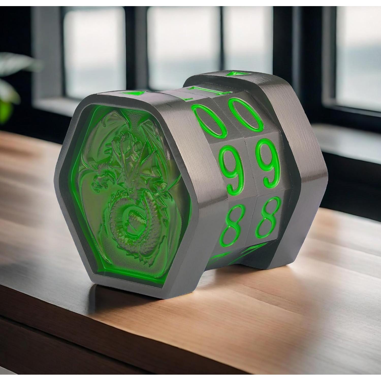 Contador de Vida MTG UONUOT Metal 3,40x3,51cm Negro-Verde