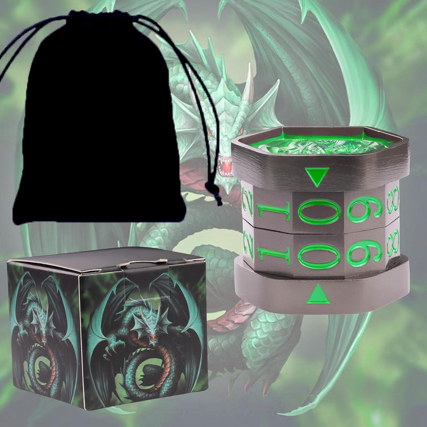 Contador de Vida MTG UONUOT Metal 3,40x3,51cm Negro-Verde