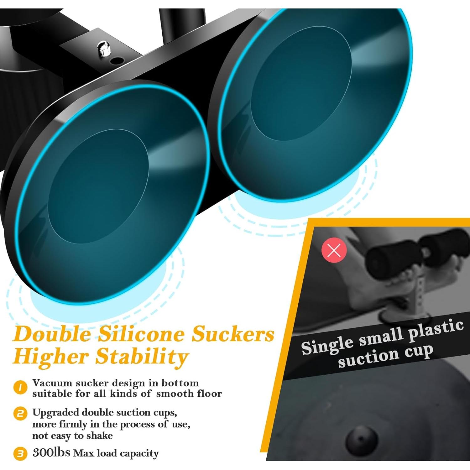 Barra de Abdominales TARFEPA con Ventosas y Soporte Ajustable